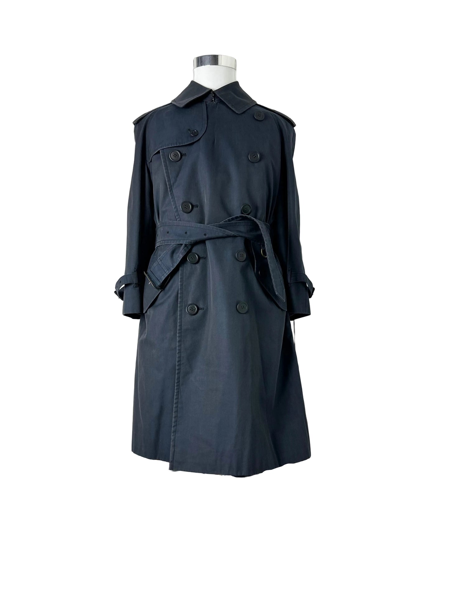 Vintage Burberry Trench Coat Navy Size 44 XS