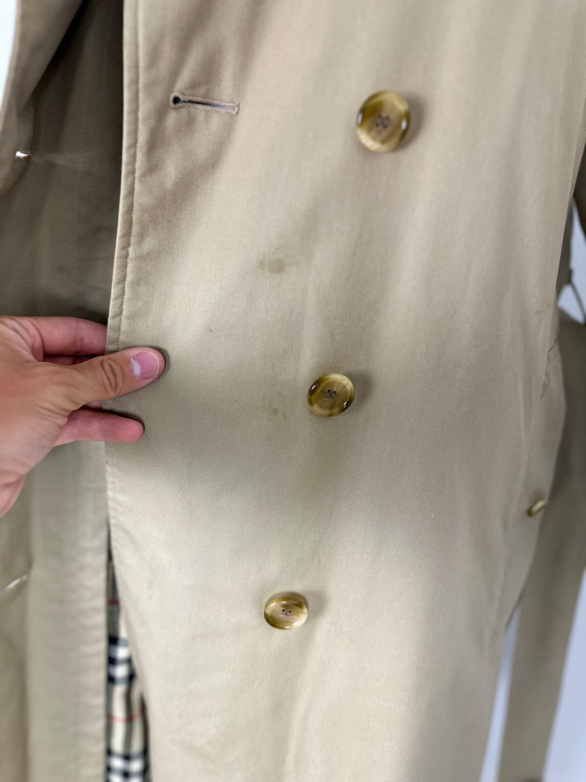 Vintage Burberry Trench Coat Beige Size 12 M