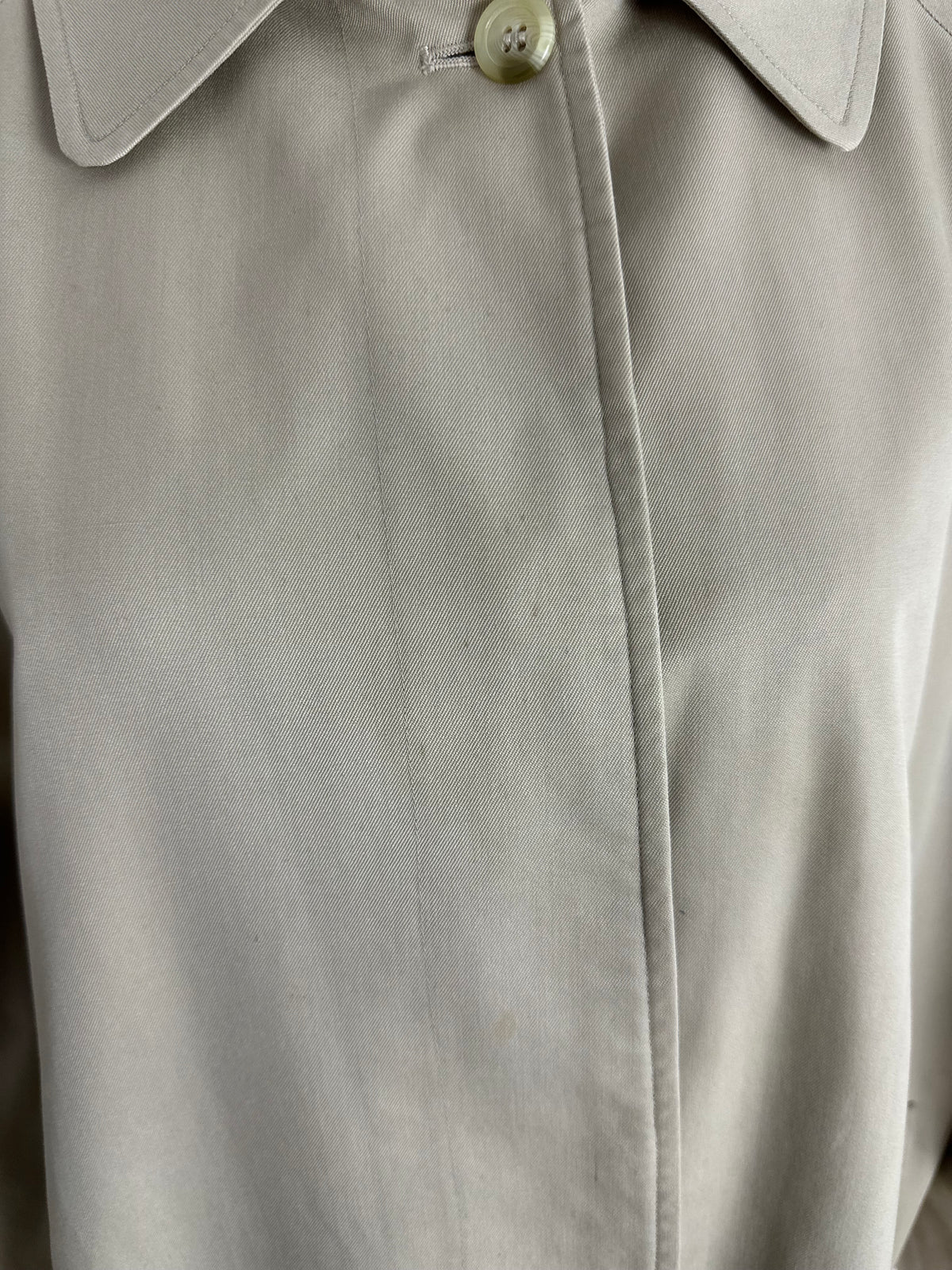 Vintage Burberry Car Coat Creme Size 16 XL