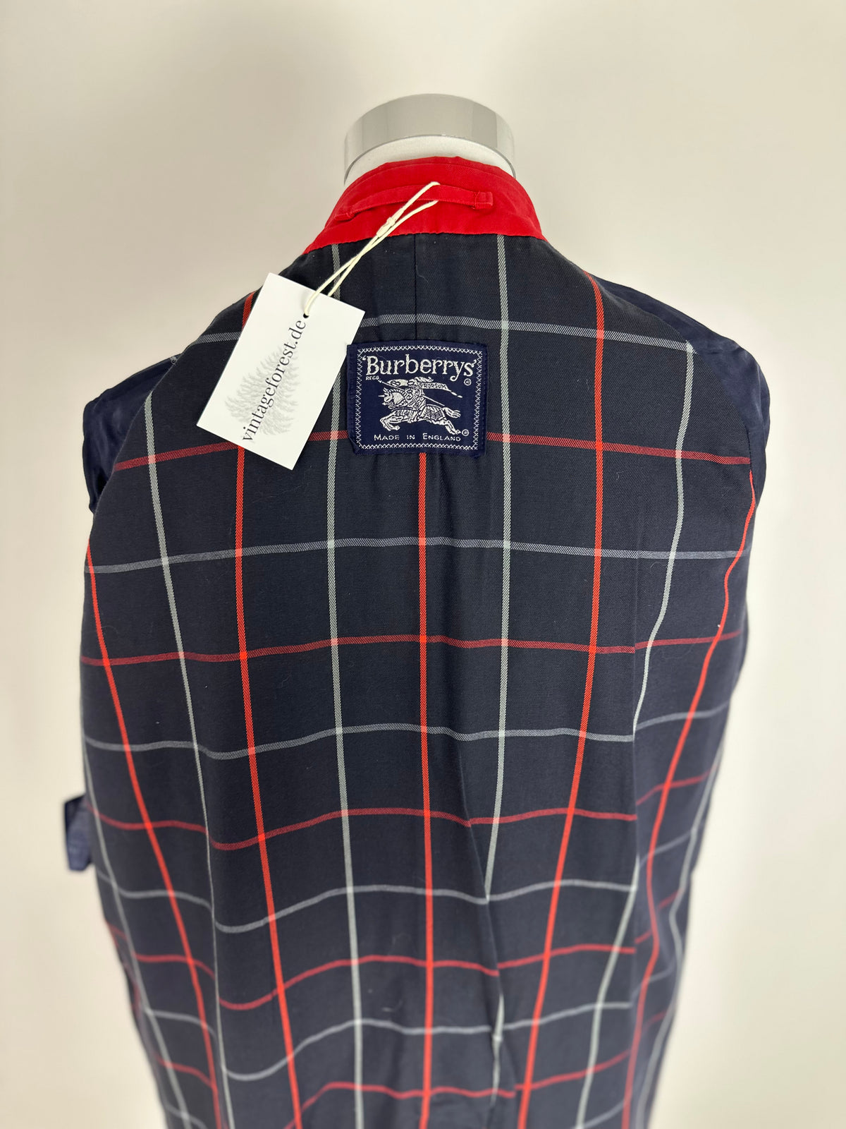 Vintage Burberry Trench Car Coat Red Size 14 L