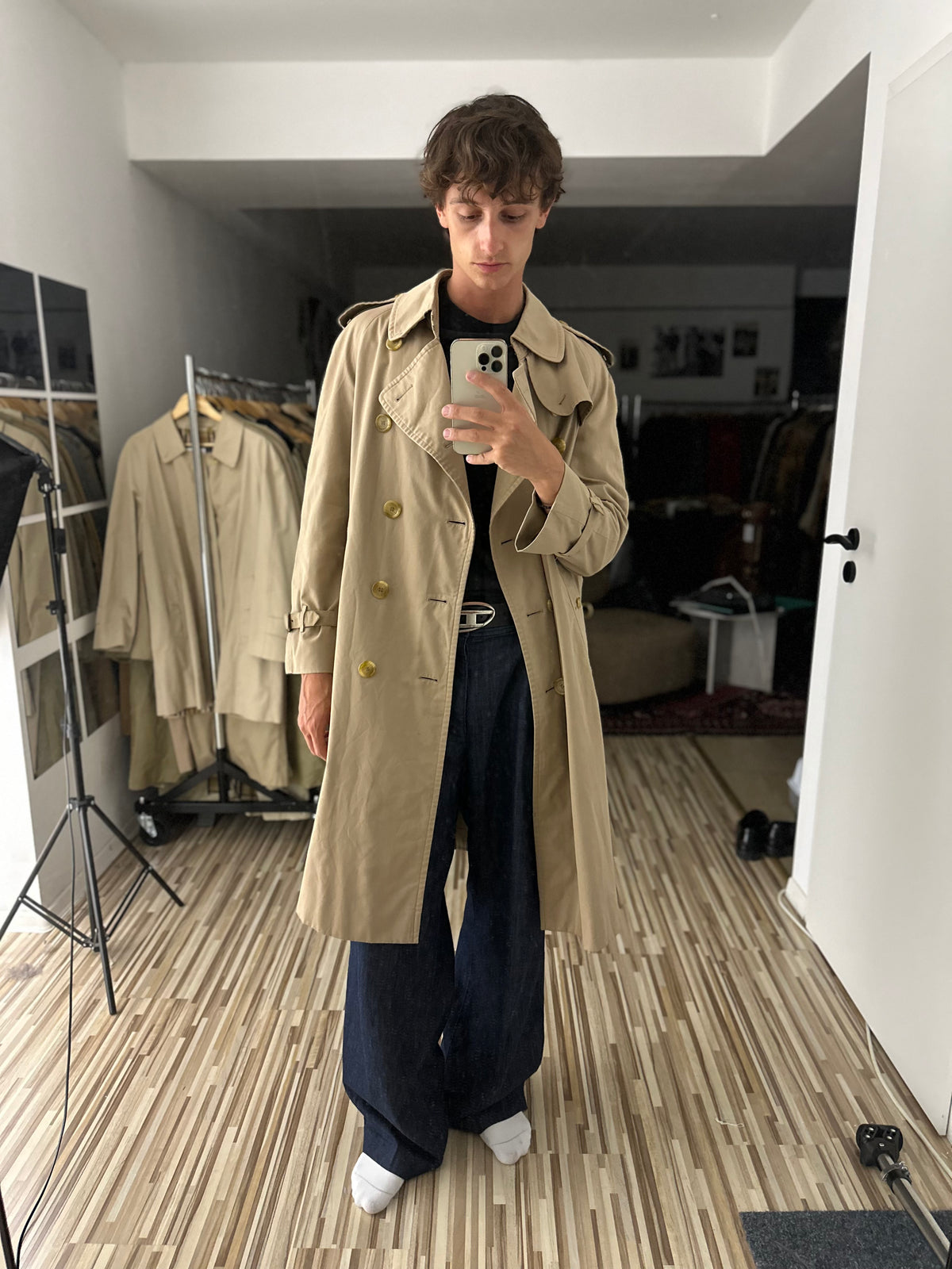 Vintage Burberry Trench Coat Beige Size 48 M