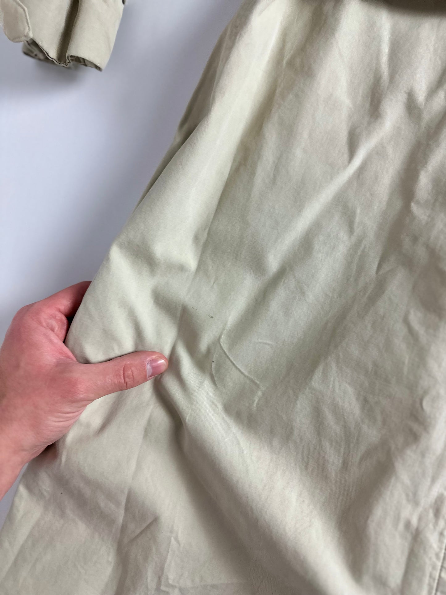 Vintage Burberry Trench Coat Creme Size 8 XS