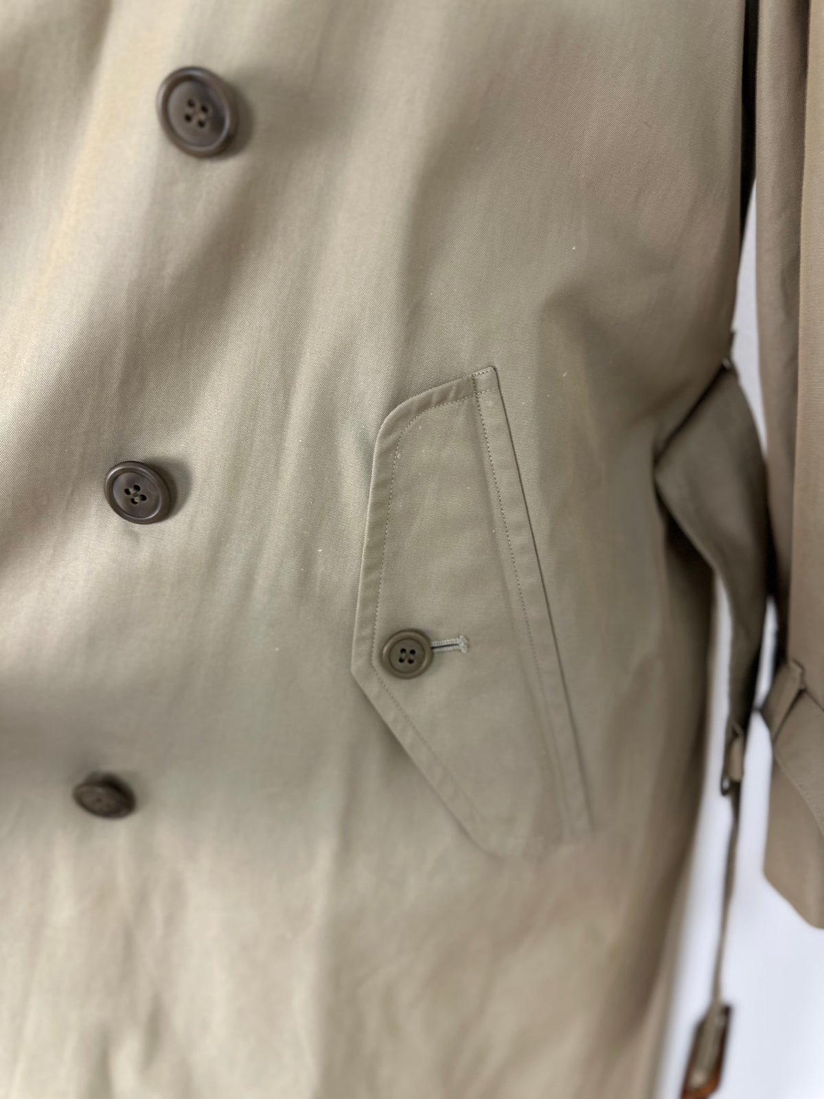 Vintage Burberry Trench Coat Oliv Size 10 S