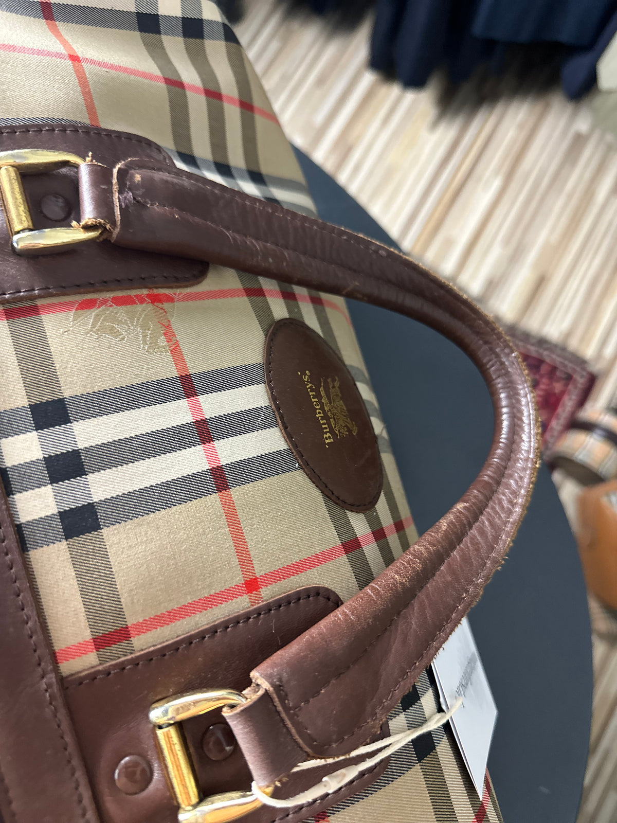 Vintage Burberry Nova Check Duffle Bag