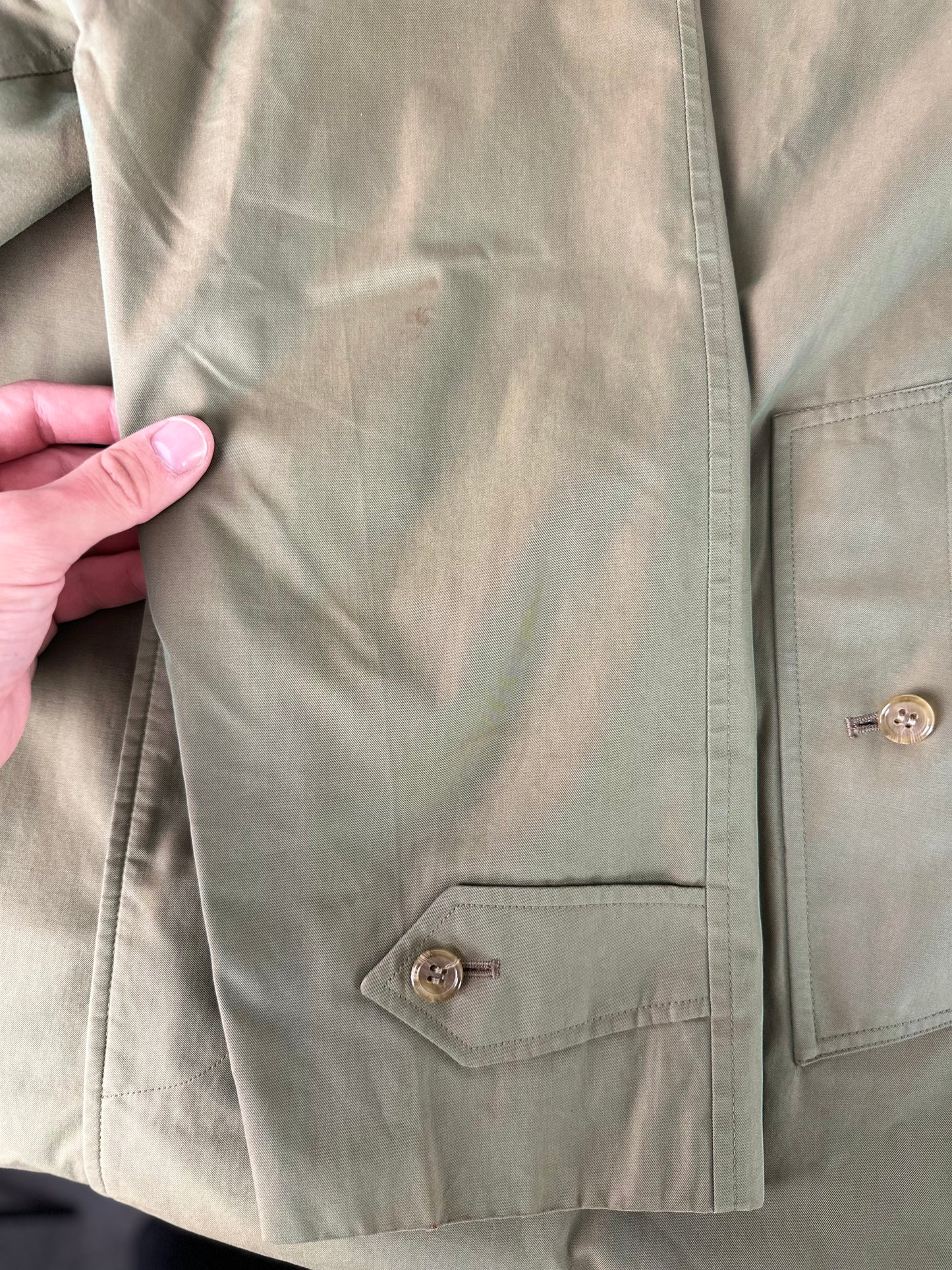 Vintage Burberry Car Coat Size 46 S