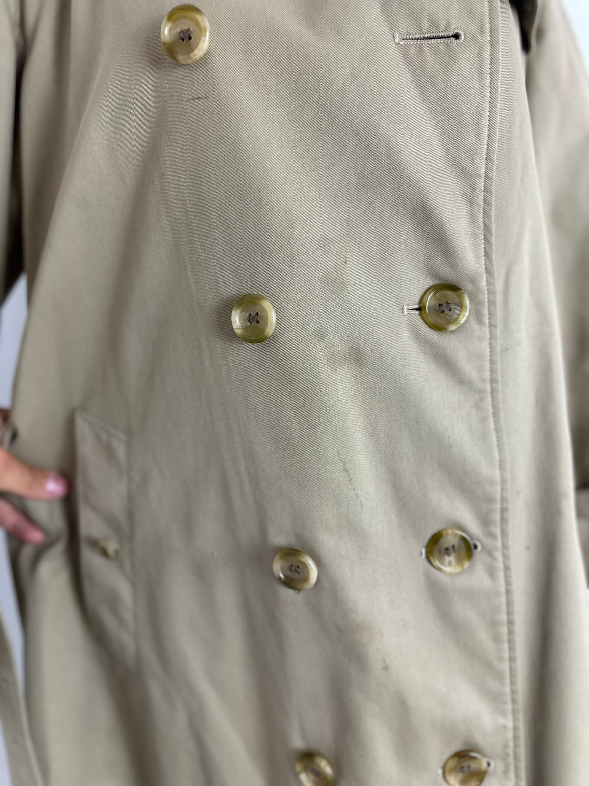 Vintage Burberry Trench Coat Beige Size 10 S