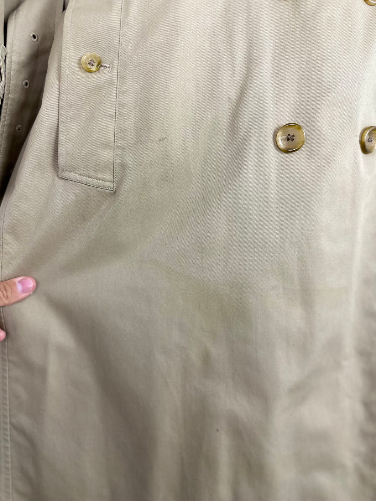 Vintage Burberry Trench Coat Beige Size 12 M