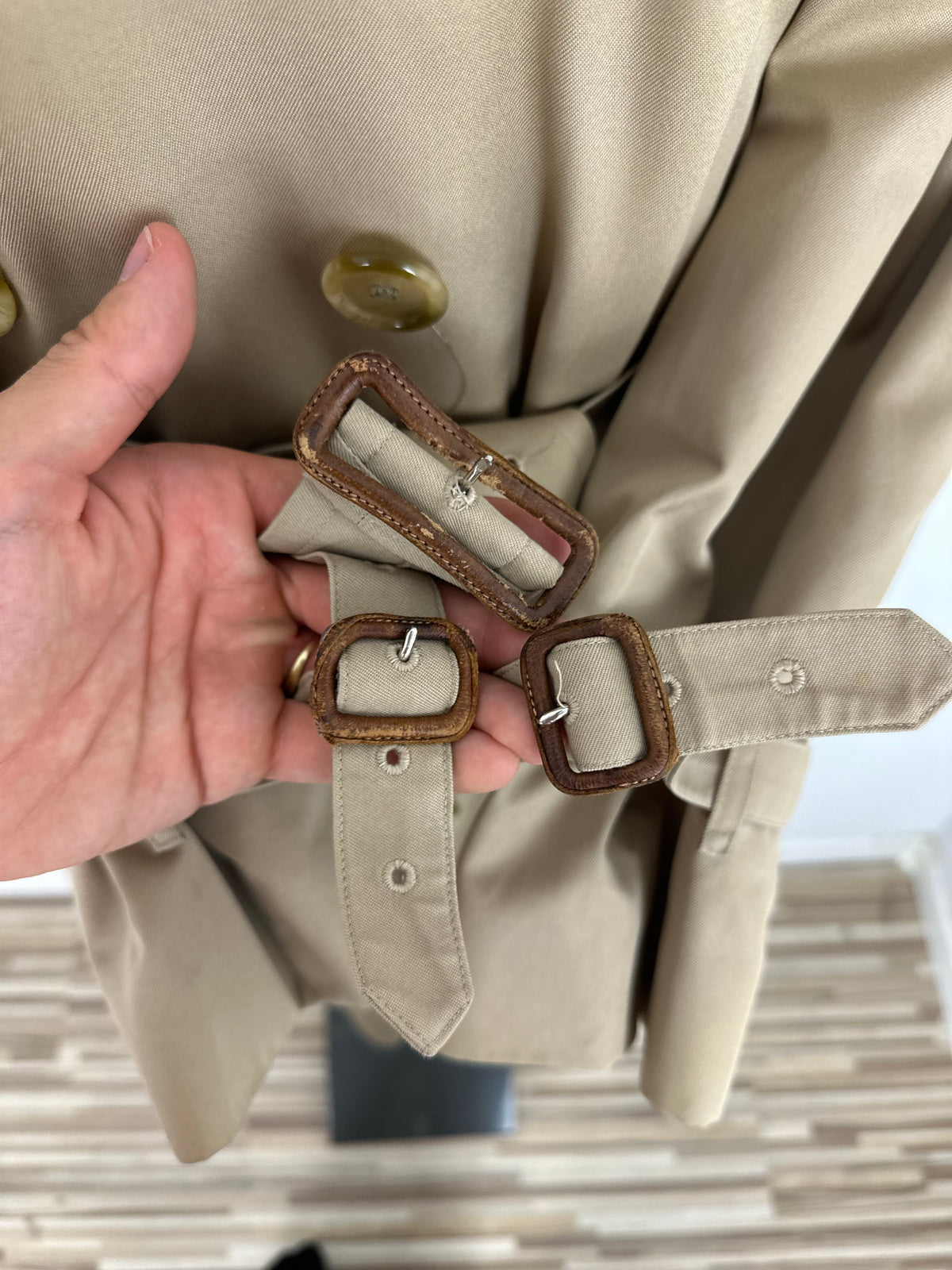 Vintage Burberry Trench Coat Beige Size 50 L