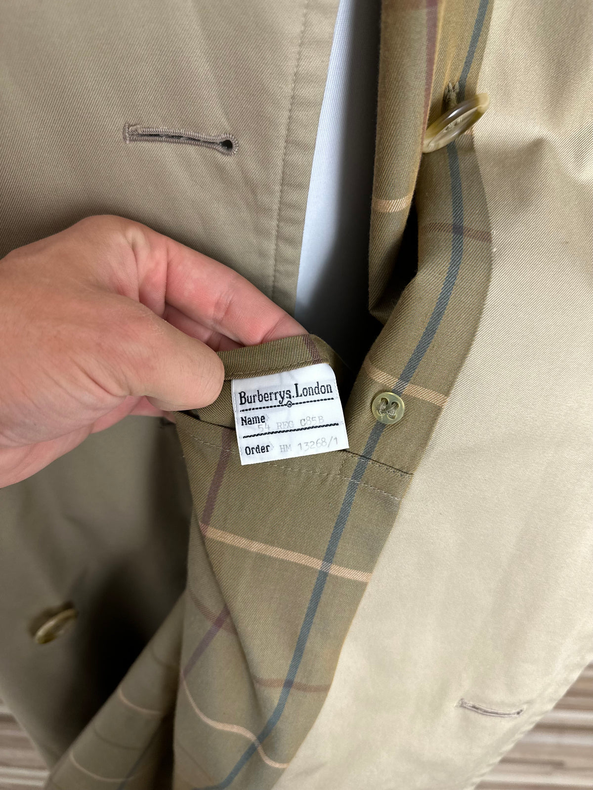 Vintage Burberry Trench Coat Beige Size 54 XL