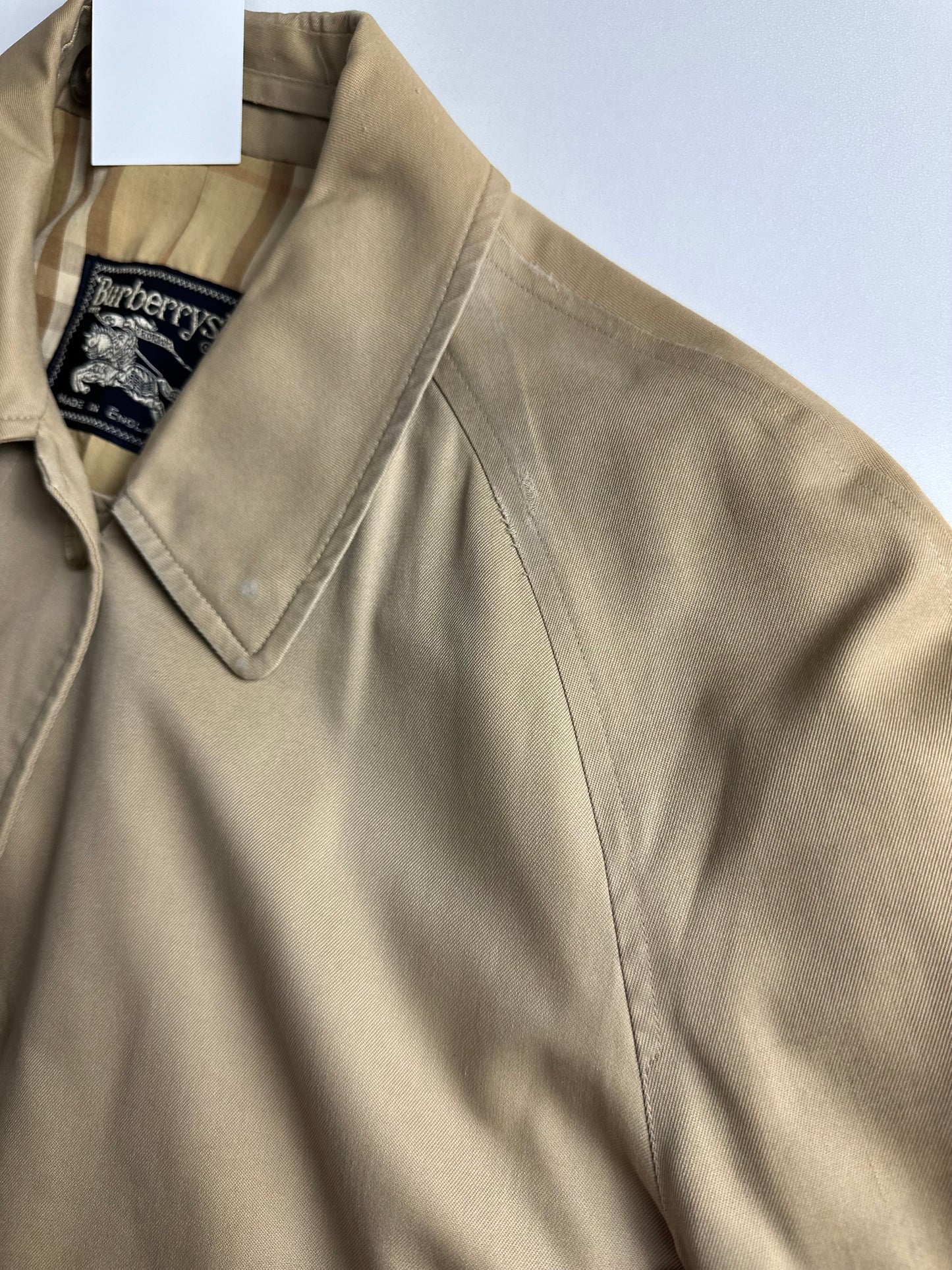 Vintage Burberry Car Coat Beige Size 14 L