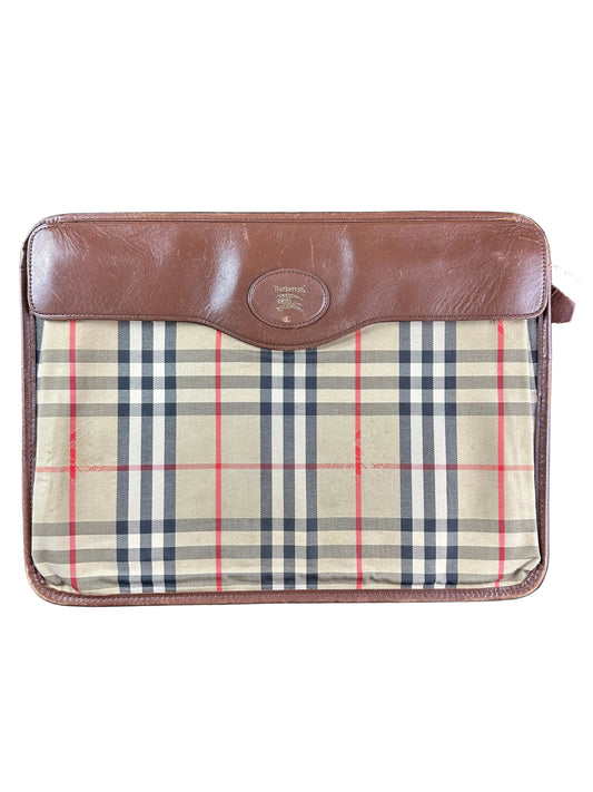 Vintage Burberry Haymarket Nova Check Clutch