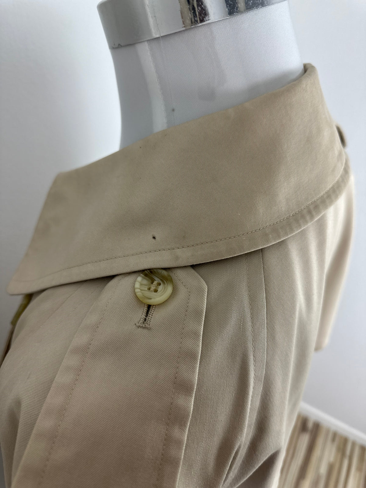 Vintage Burberry Trench Coat Creme Size 56 XL