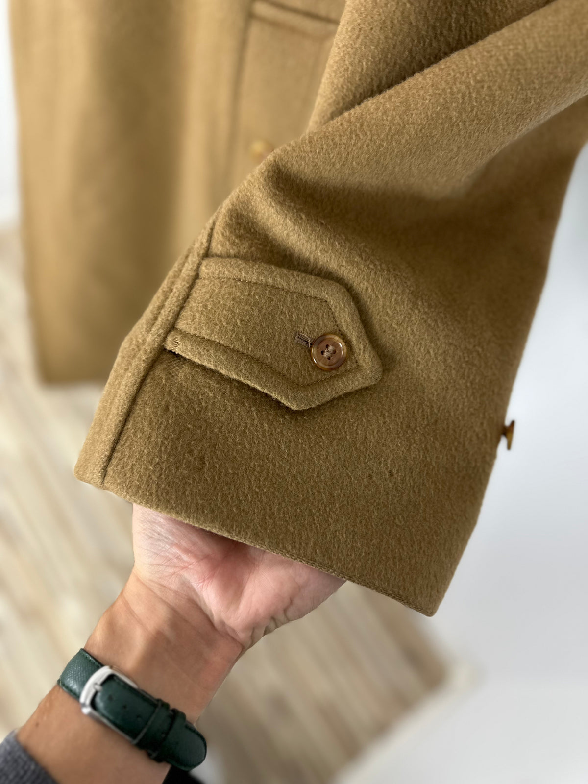 Vintage Burberry Wool Coat Brown Size 60 XXXL