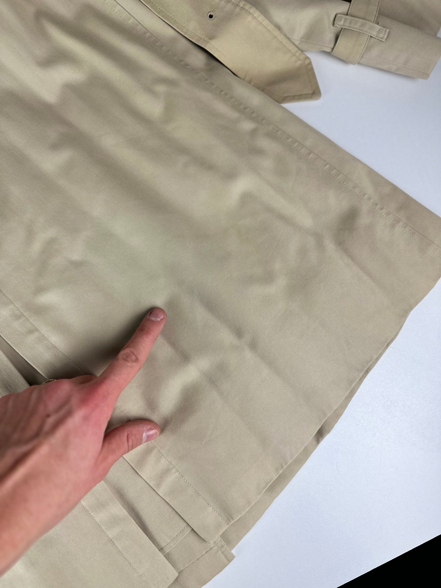 Vintage Burberry Trench Coat Creme Size 4 XXXS With Lining