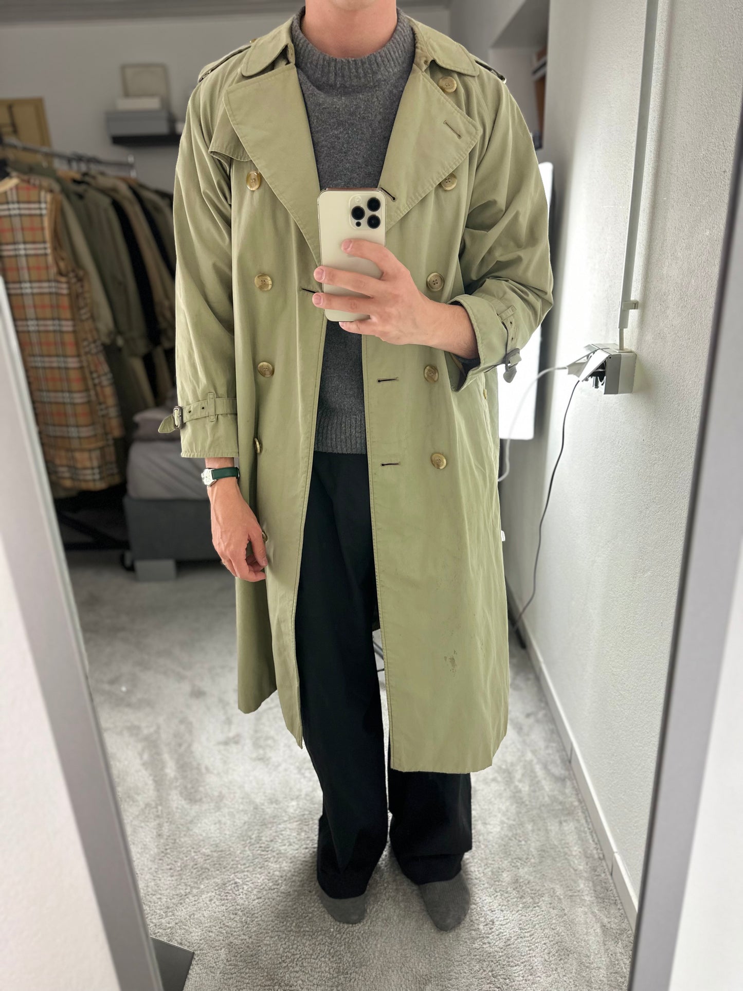 Vintage Burberry Trench Coat Size 14 L
