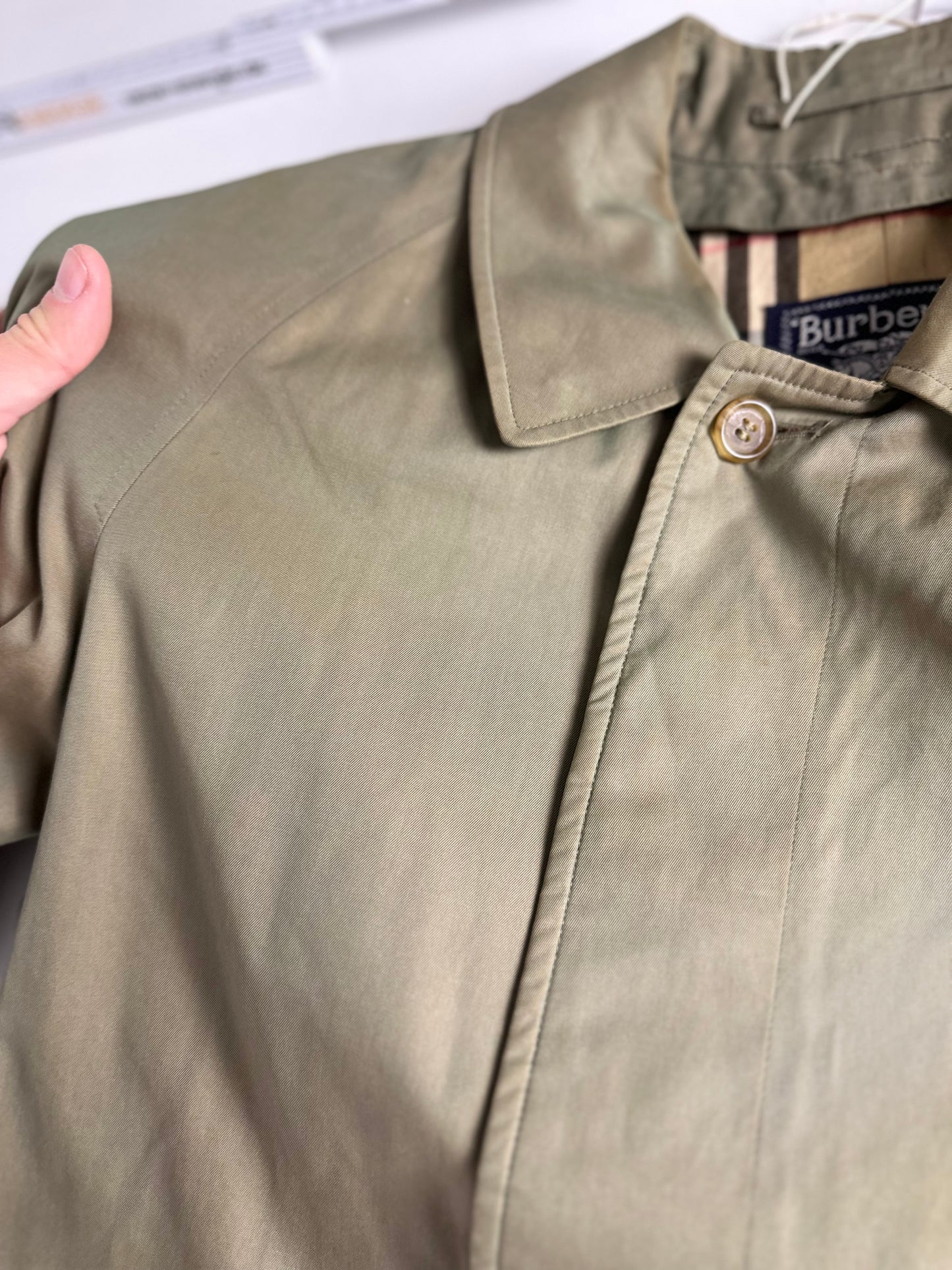 Vintage Burberry Car Coat Khaki Size 46 S