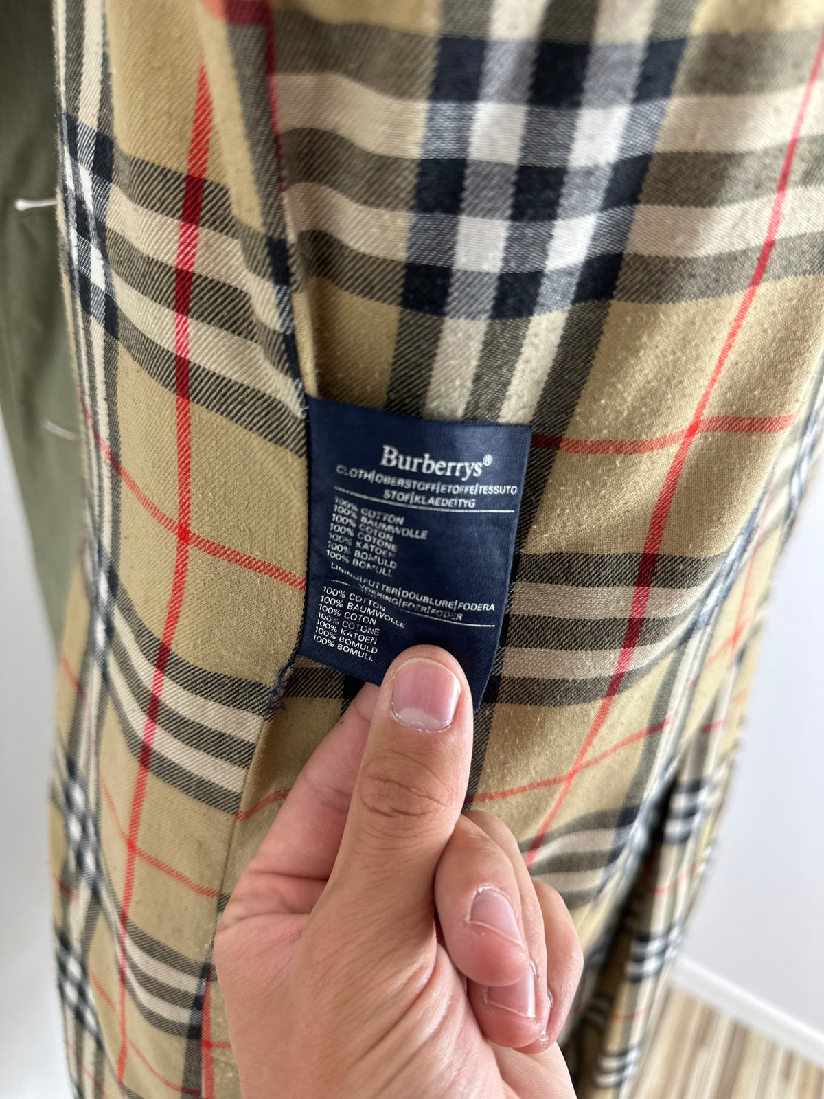 Vintage Burberry Trench Coat Oliv Size 10 S