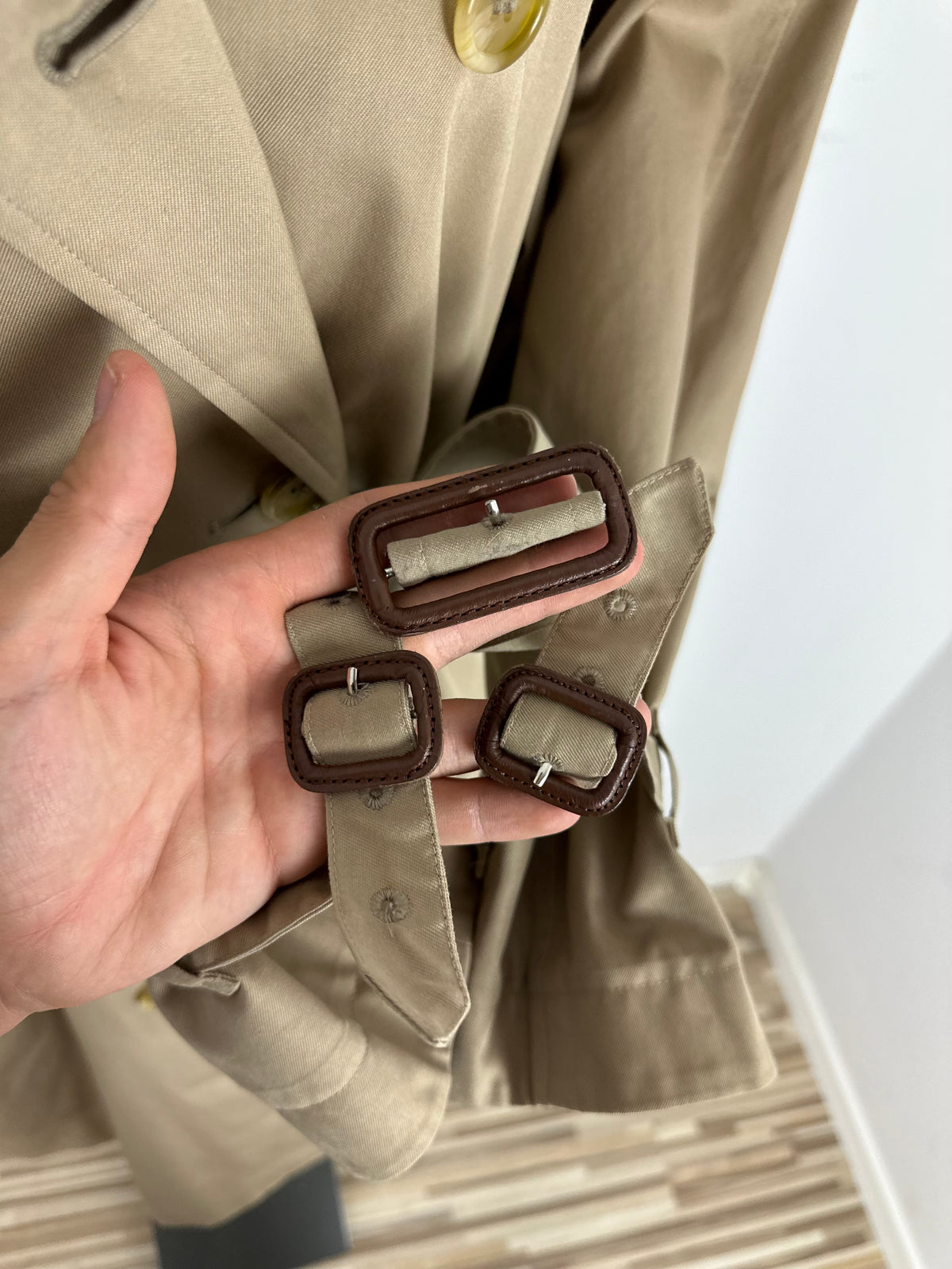 Vintage Burberry Trench Coat Beige Size 16 XL With Lining