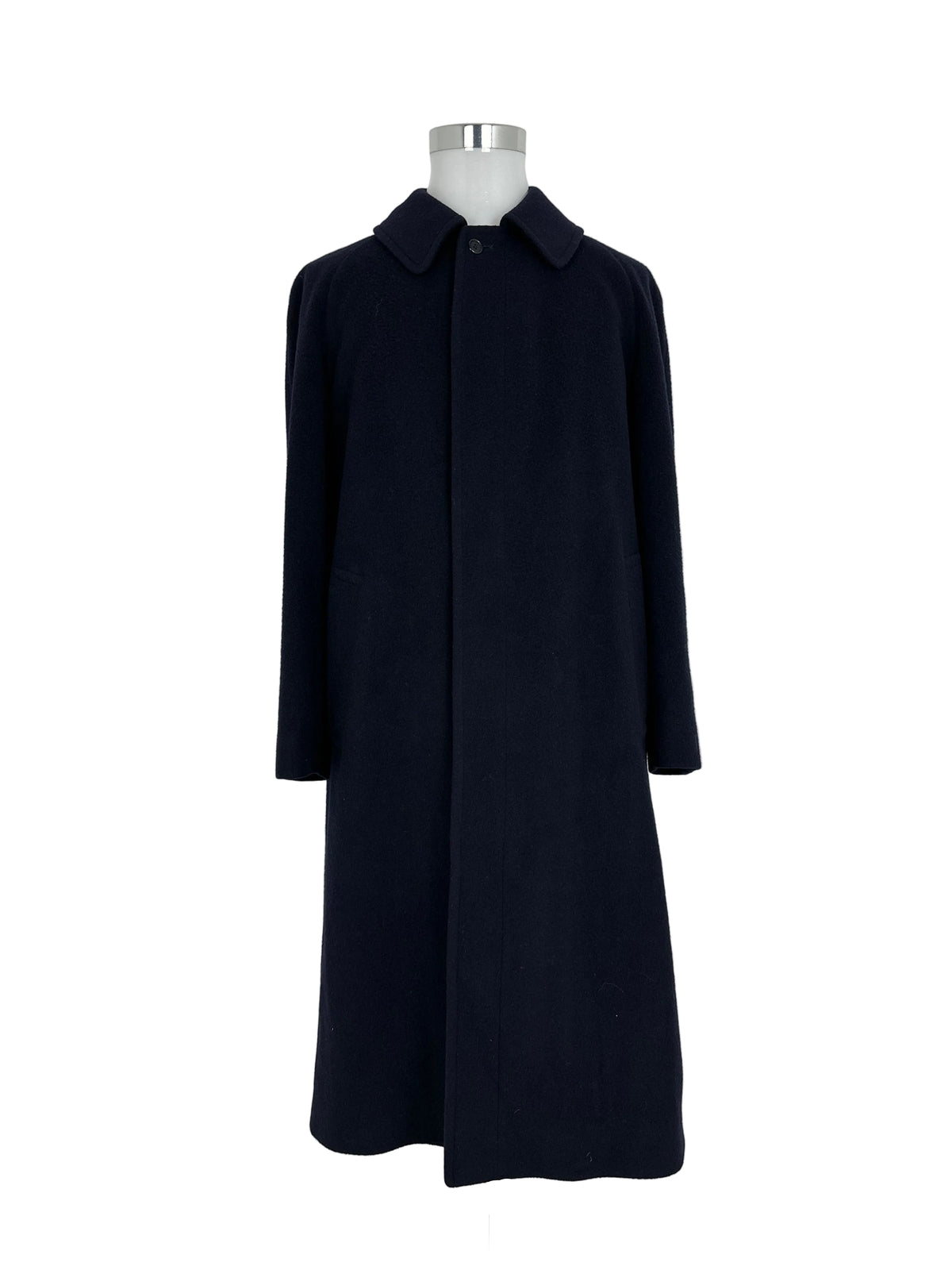 Vintage Burberry Wool Coat Navy Size 48 M
