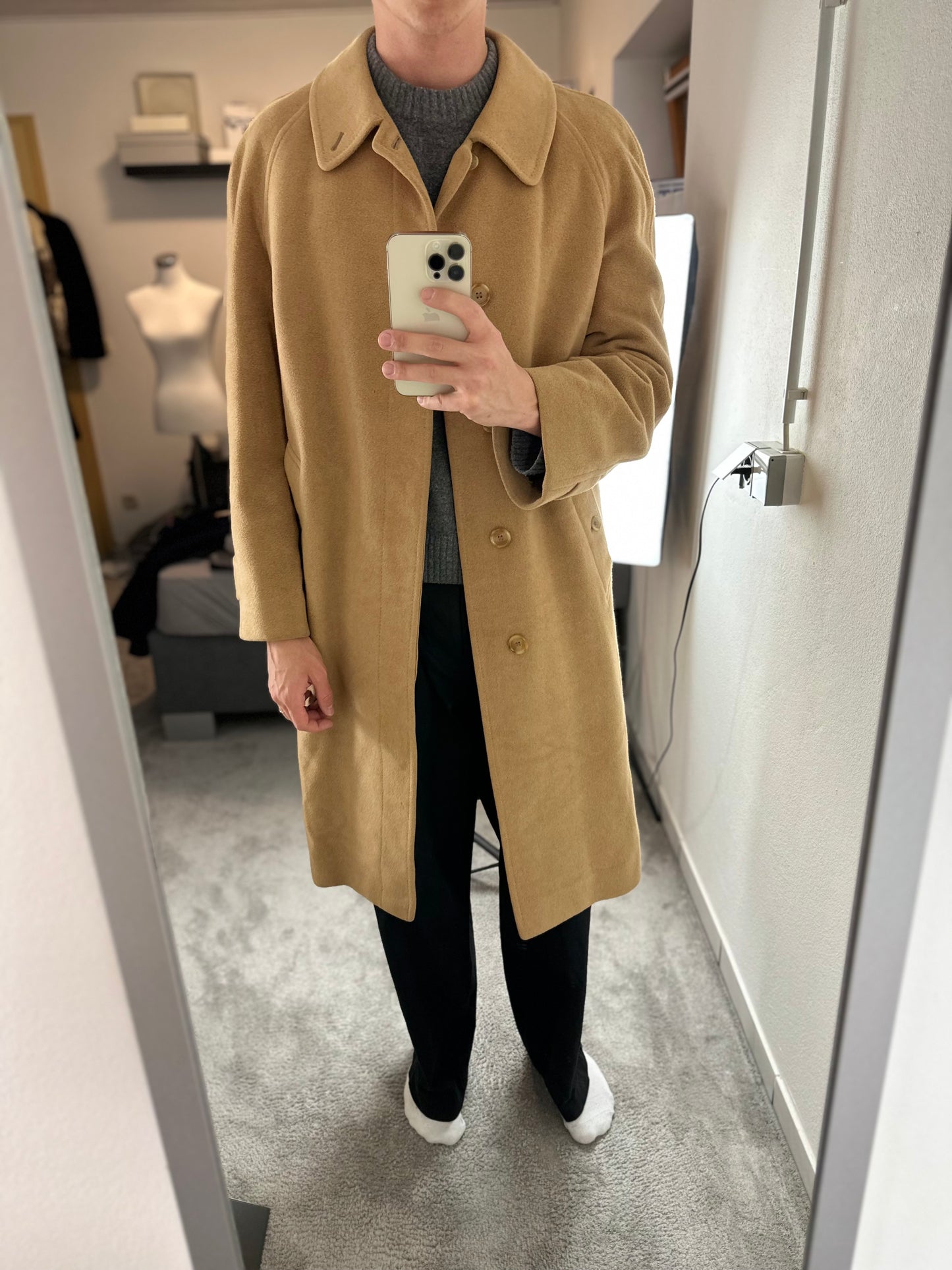 Vintage Burberry Camel Coat Size 48 M
