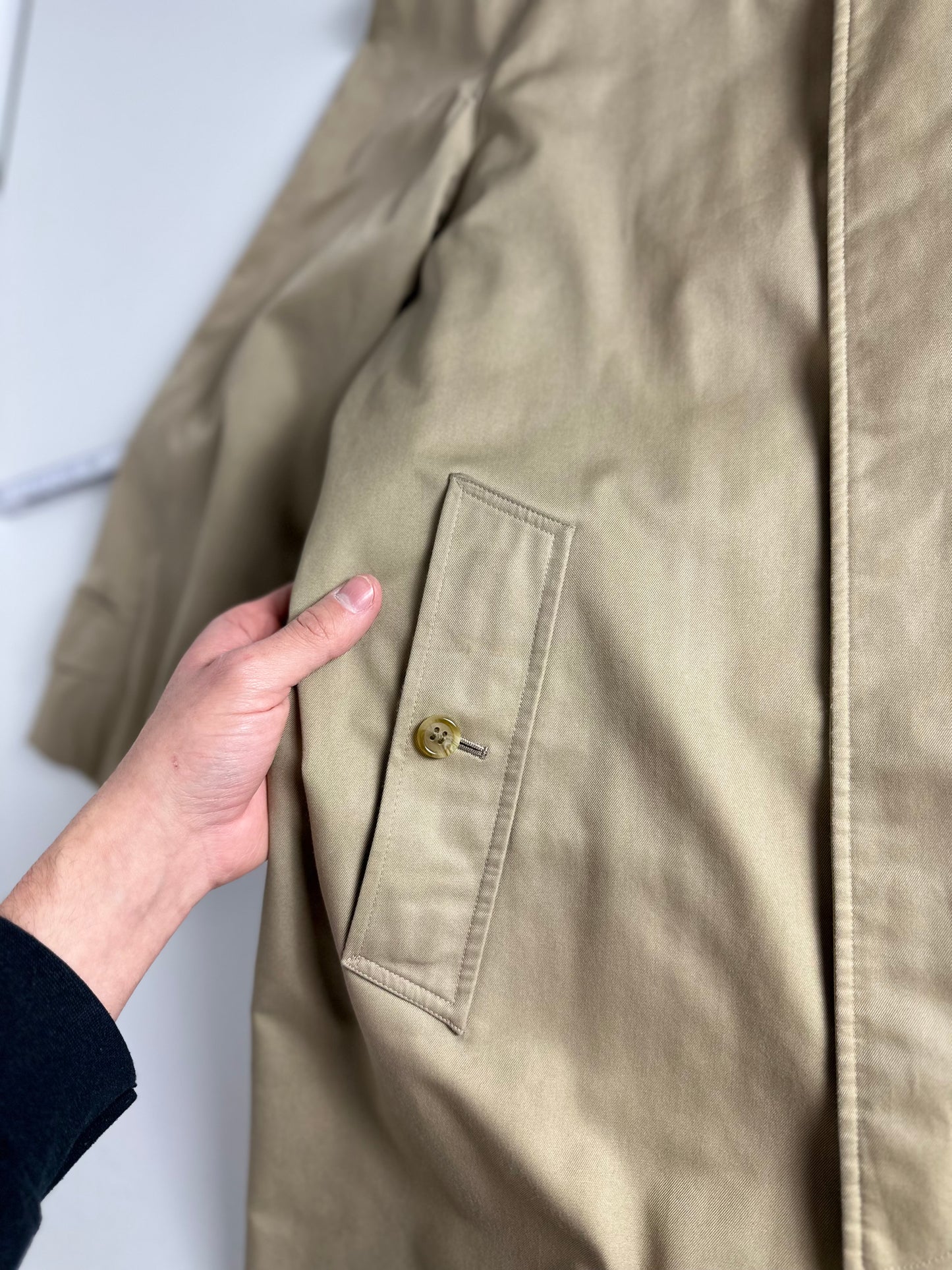 Vintage Burberry Car Coat Beige Size 46 S