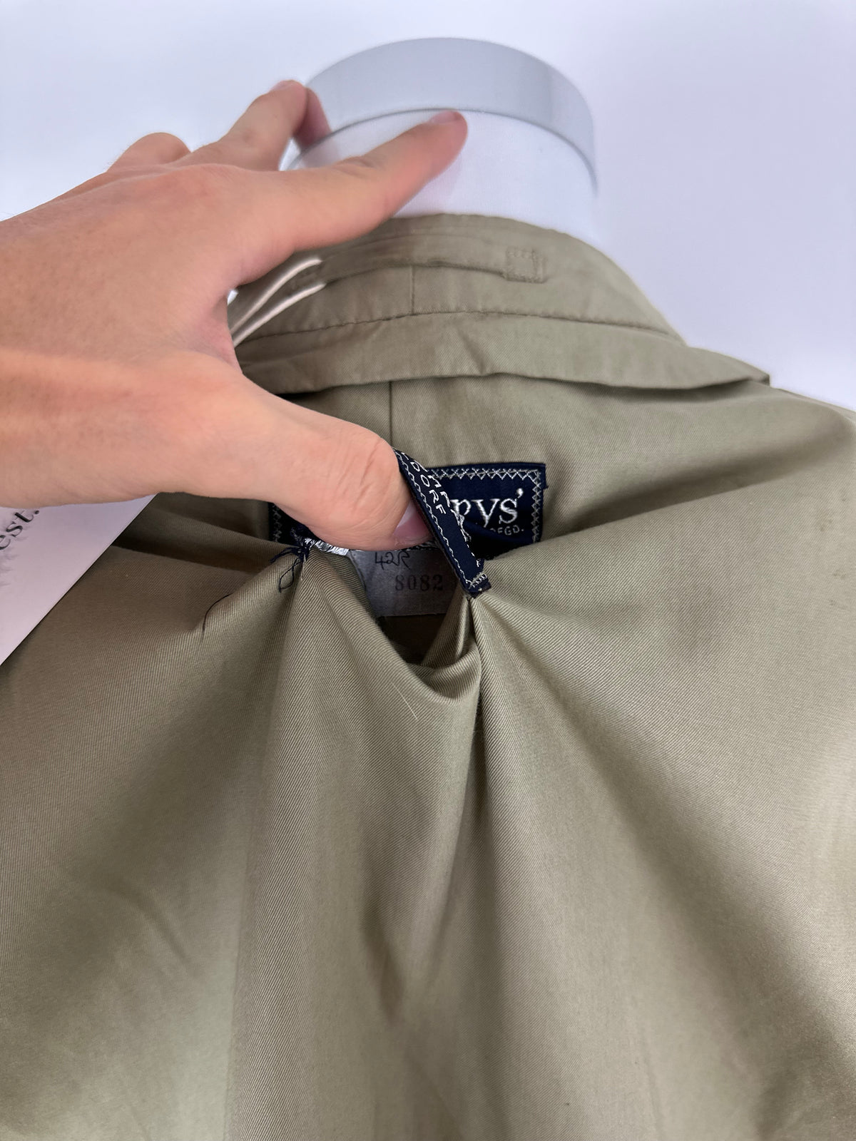 Vintage Burberry Car Coat Oliv Size 58 XXL