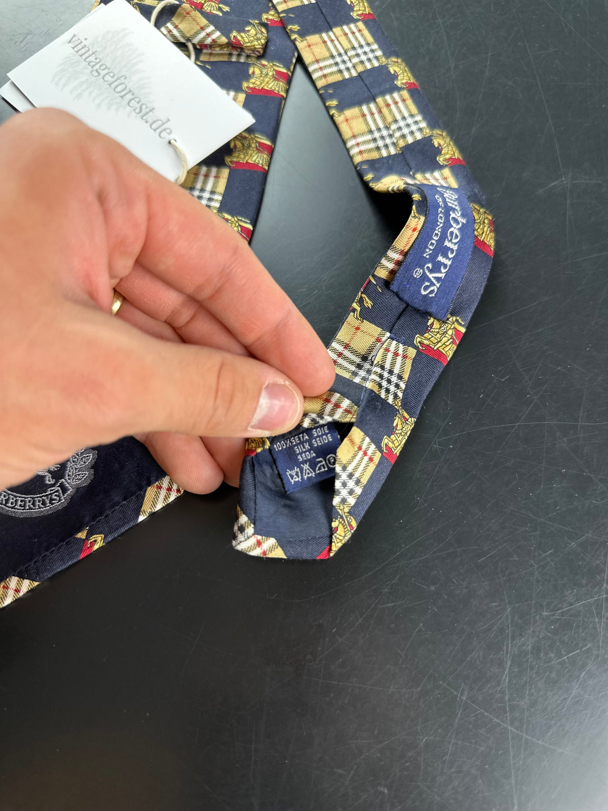 Vintage Burberry Silk Tie