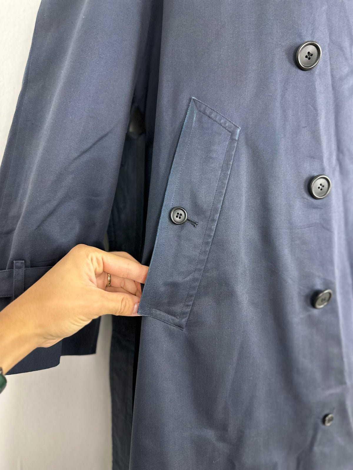 Vintage Burberry Trench Coat Navy Size 50 L