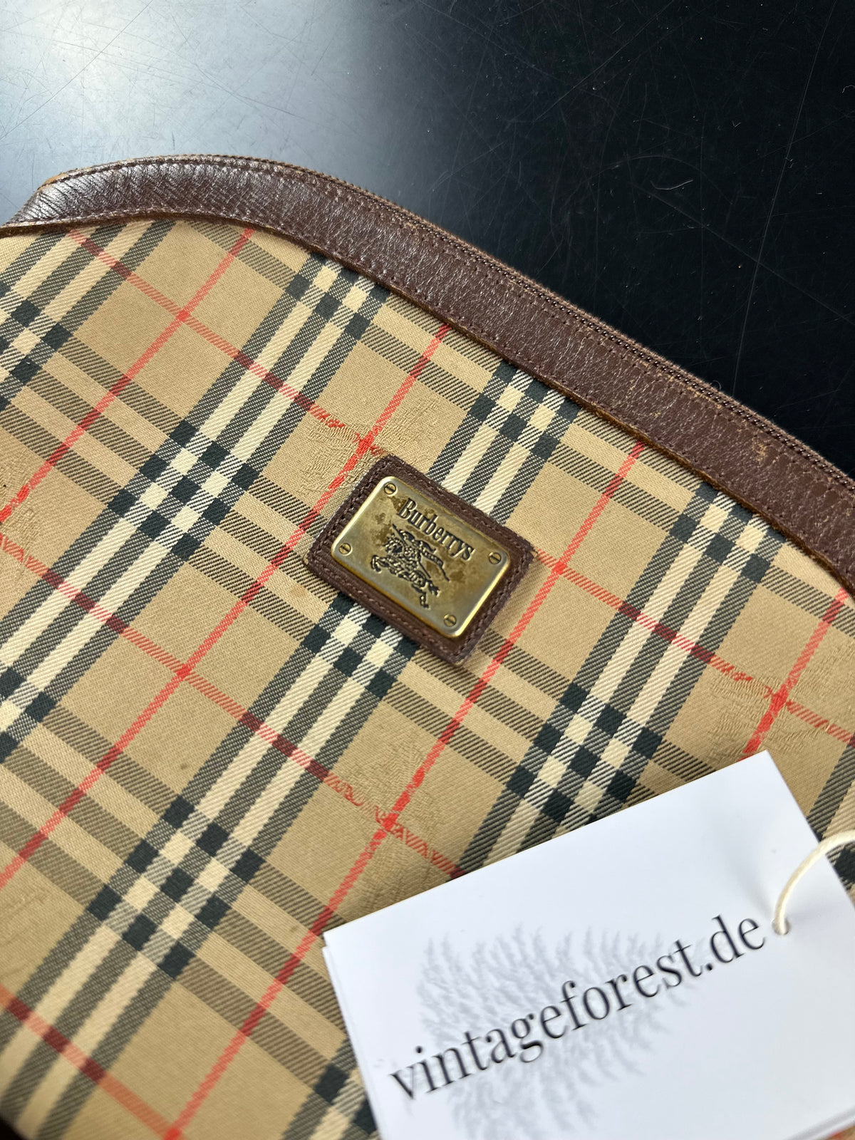 Vintage Burberry Haymarket Nova Check Pouch