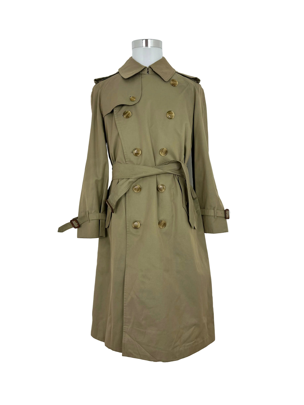 Vintage Burberry Trench Coat Oliv Size 48 M