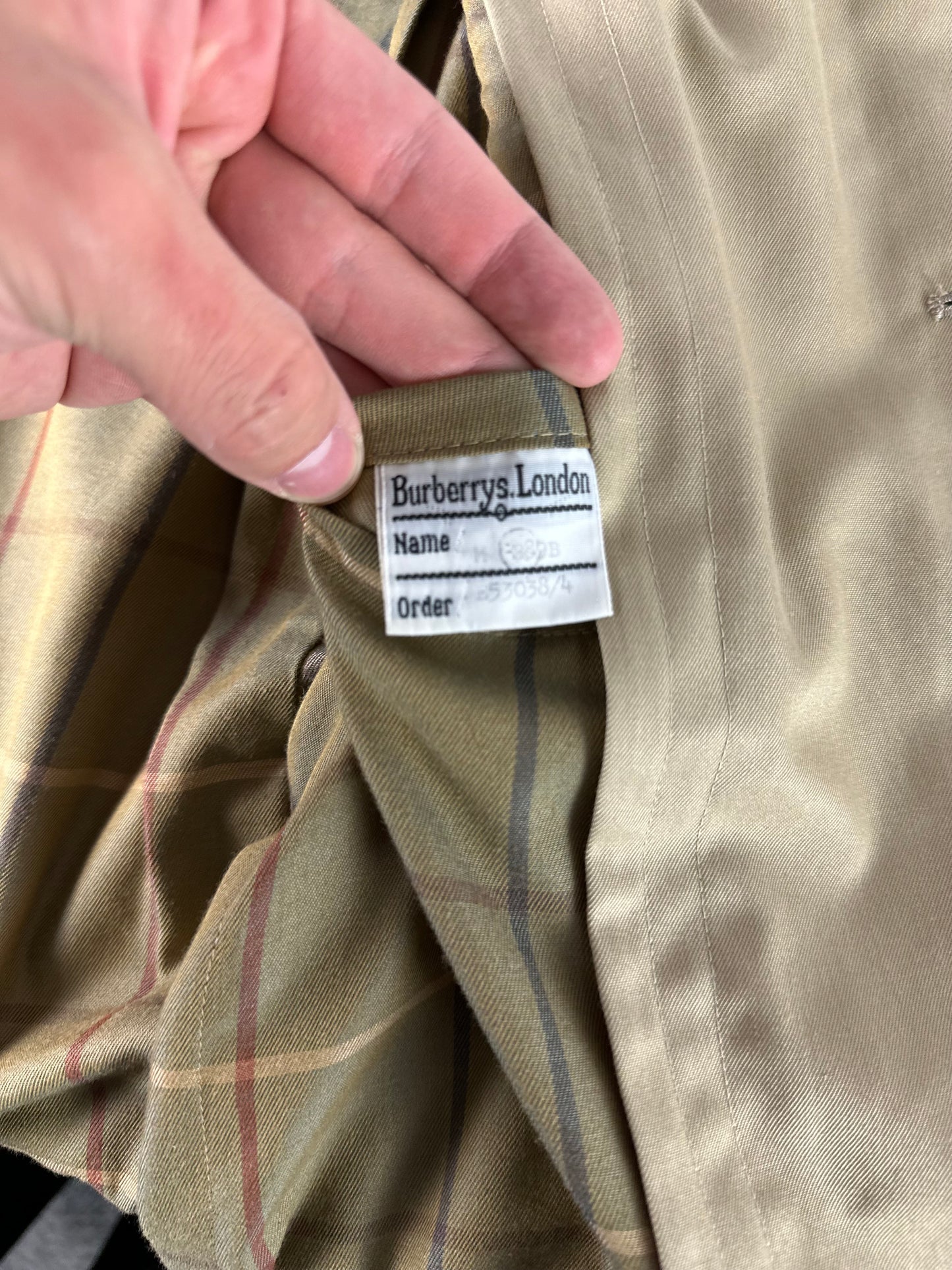 Vintage Burberry Car Coat Size 48 M With Lining