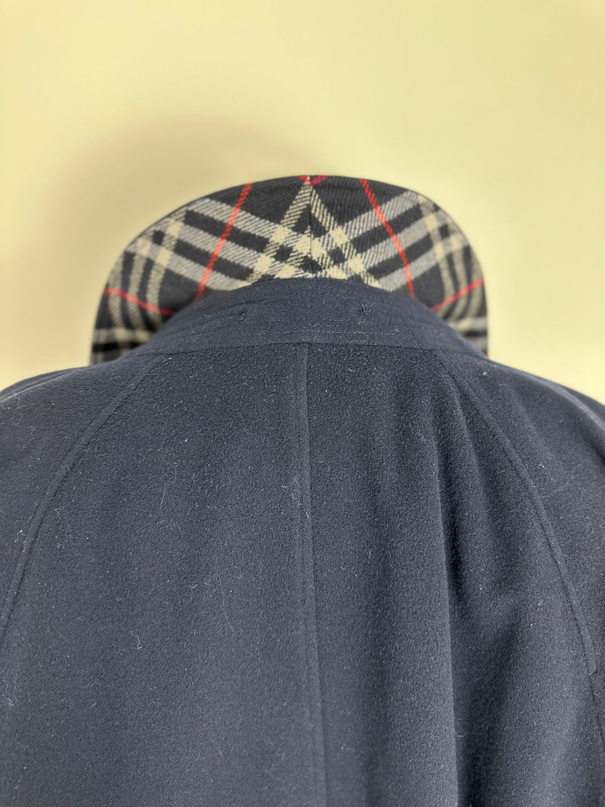 Vintage Burberry Wool Coat Navy Size 58 XXL