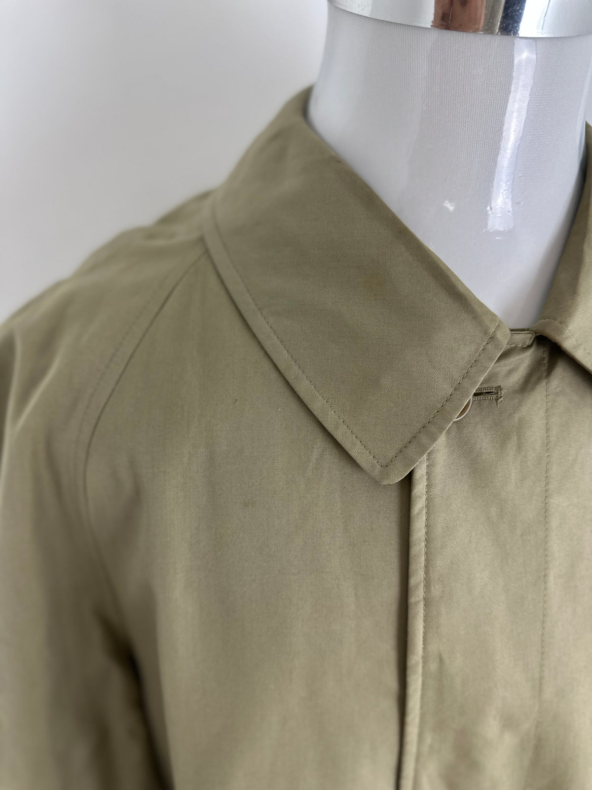 Vintage Burberry Car Coat Oliv Size 58 XXL