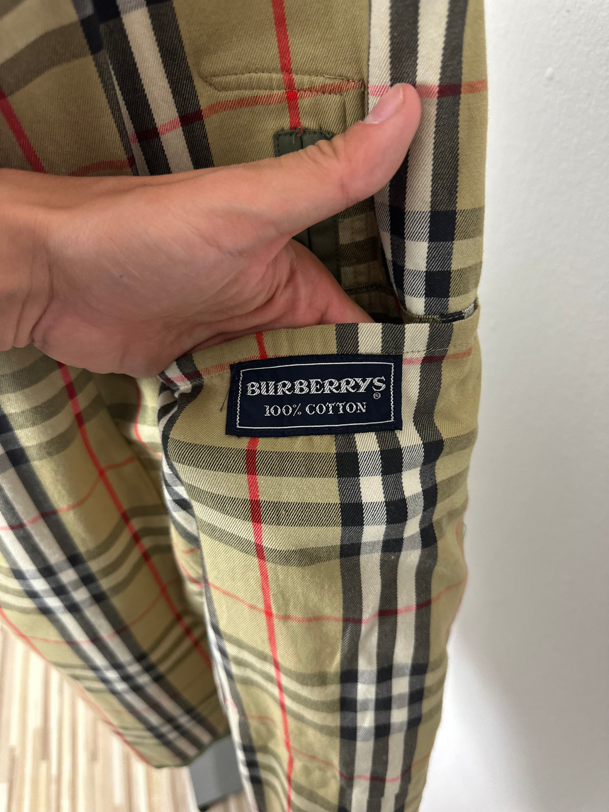 Vintage Burberry Car Coat Khaki Size 46 S