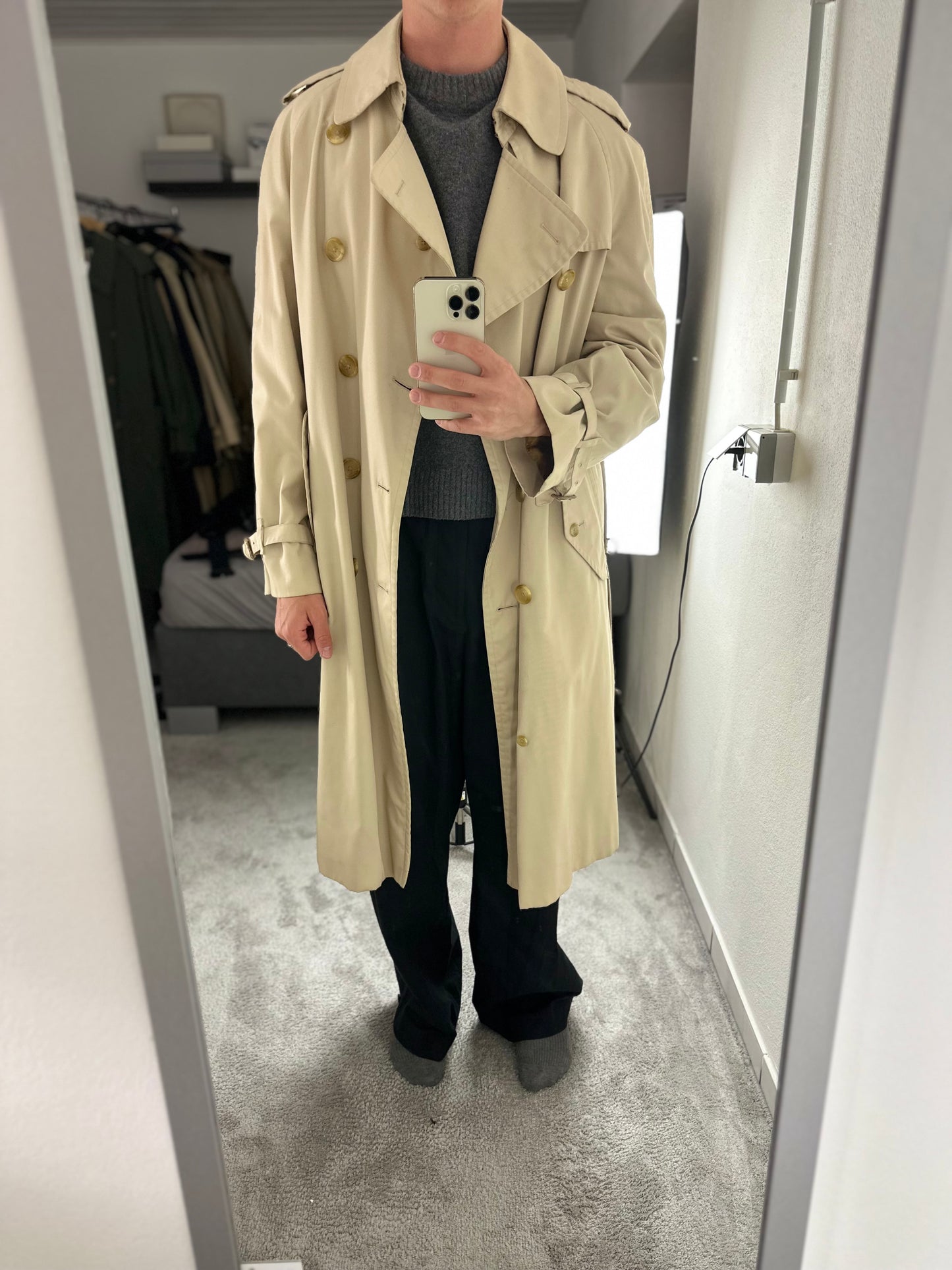 Vintage Burberry Trench Coat Size 56 XL