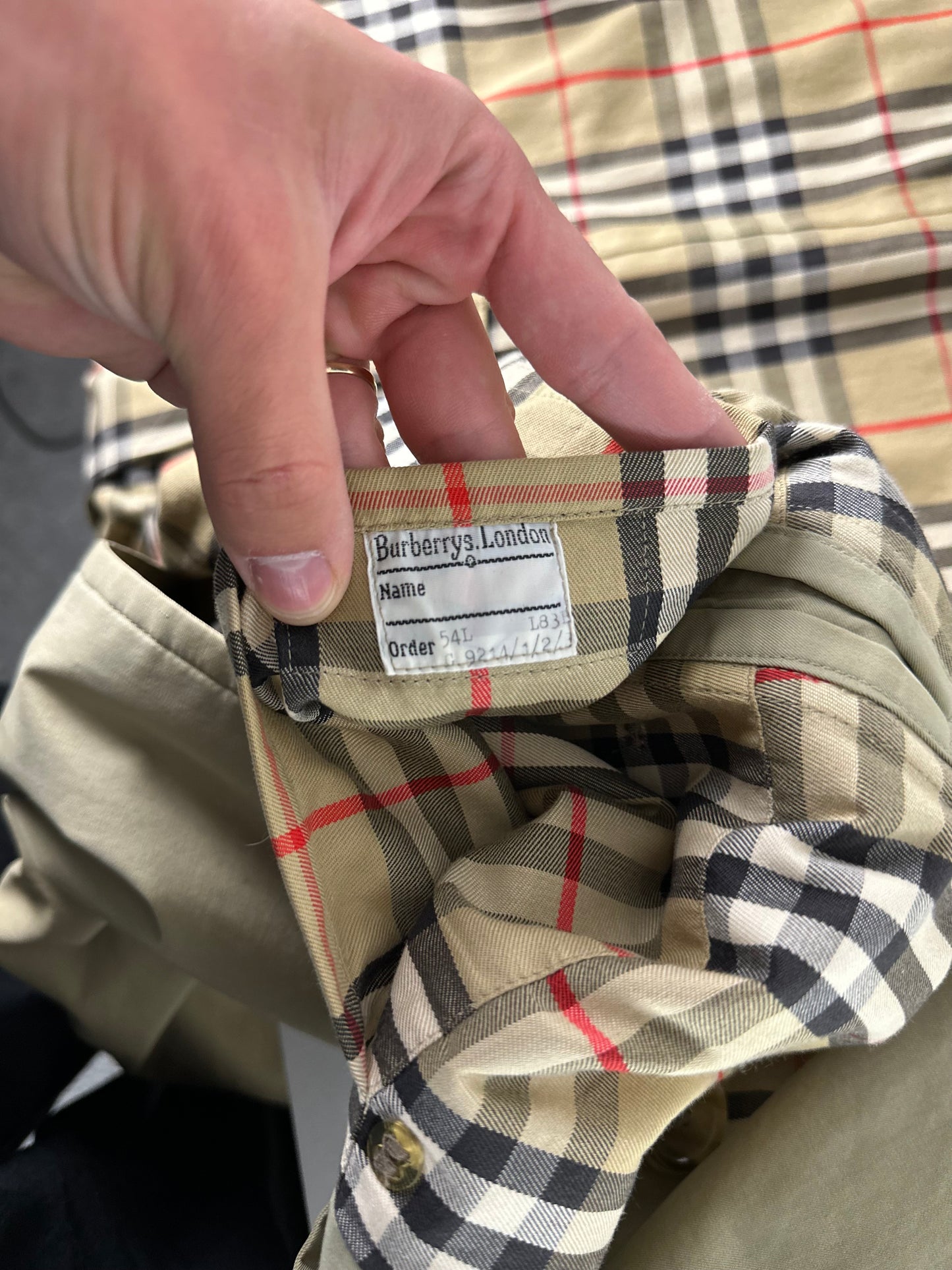 Vintage Burberry Trench Coat Size 54 XL