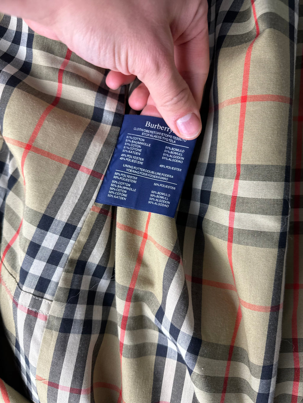 Burberrys Trenchcoat (58/XXL) including Inlet