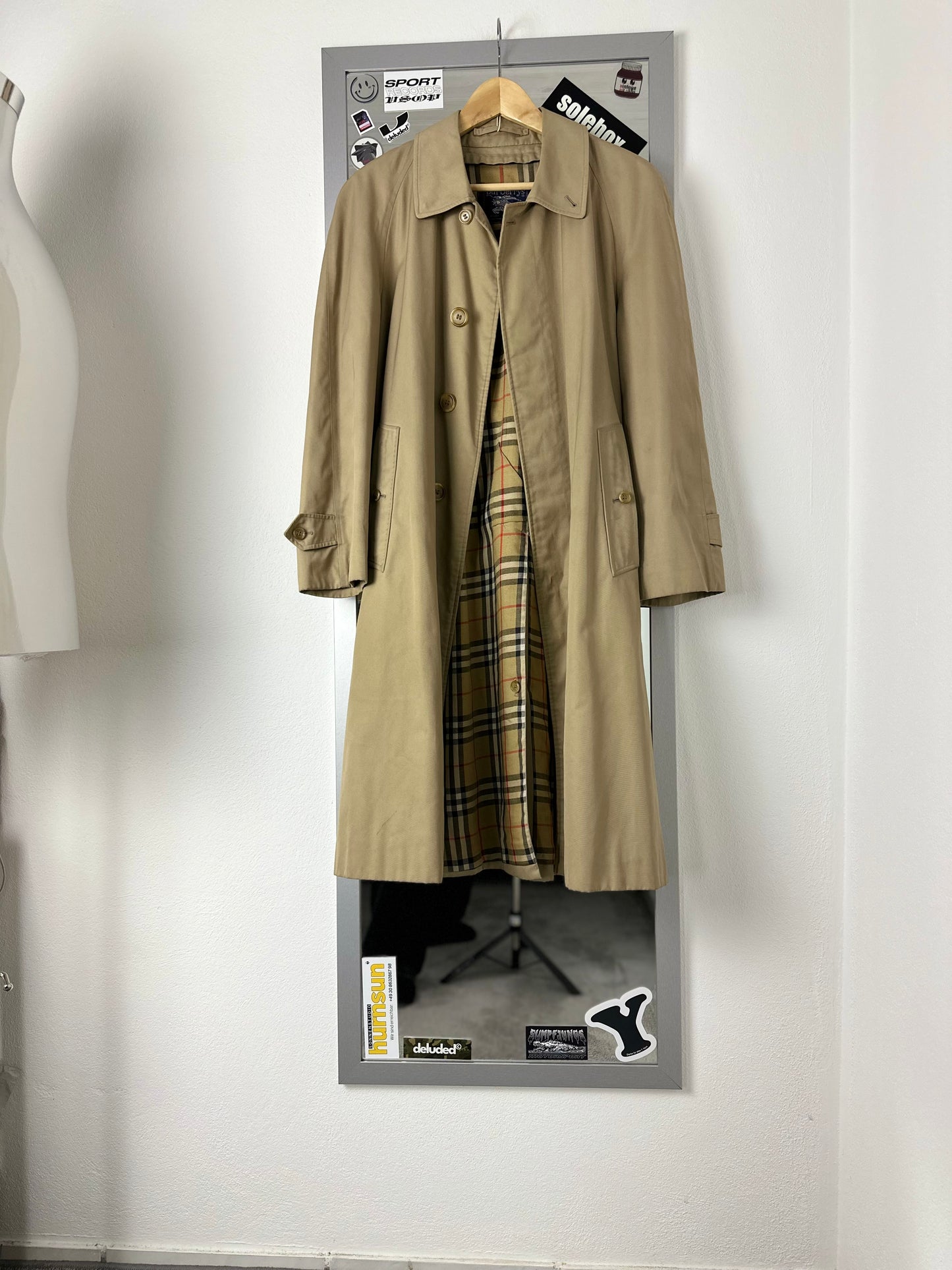 Vintage Burberry Car Coat Beige Size 46 S