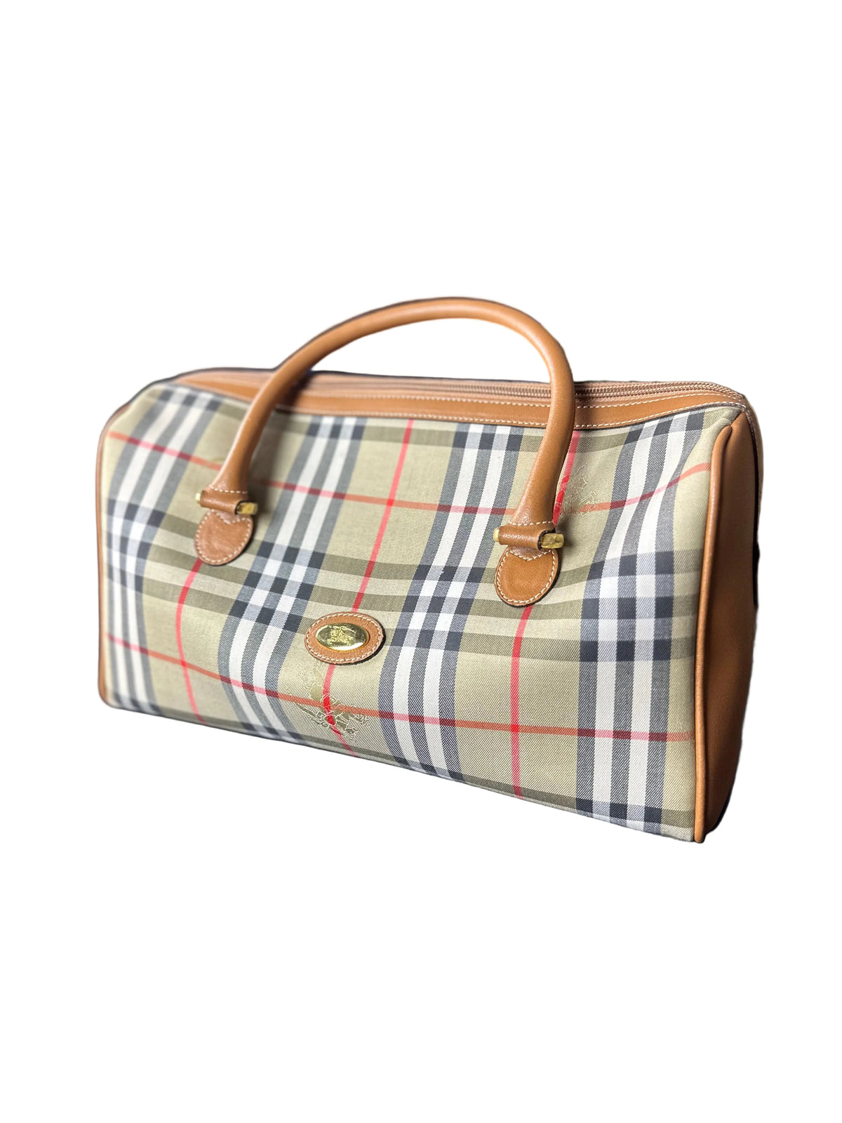 Vintage Burberry Nova Check Boston Bag
