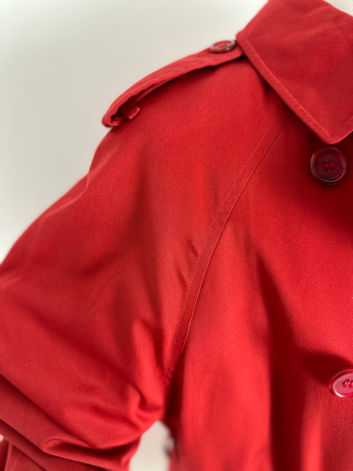 Vintage Burberry Trench Coat Red Size 12 M