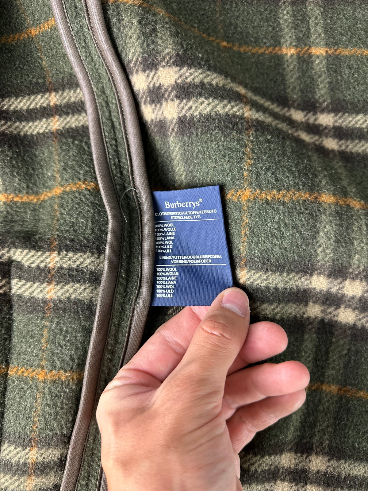 Vintage Burberry Duffle Coat Khaki Size 54 XL