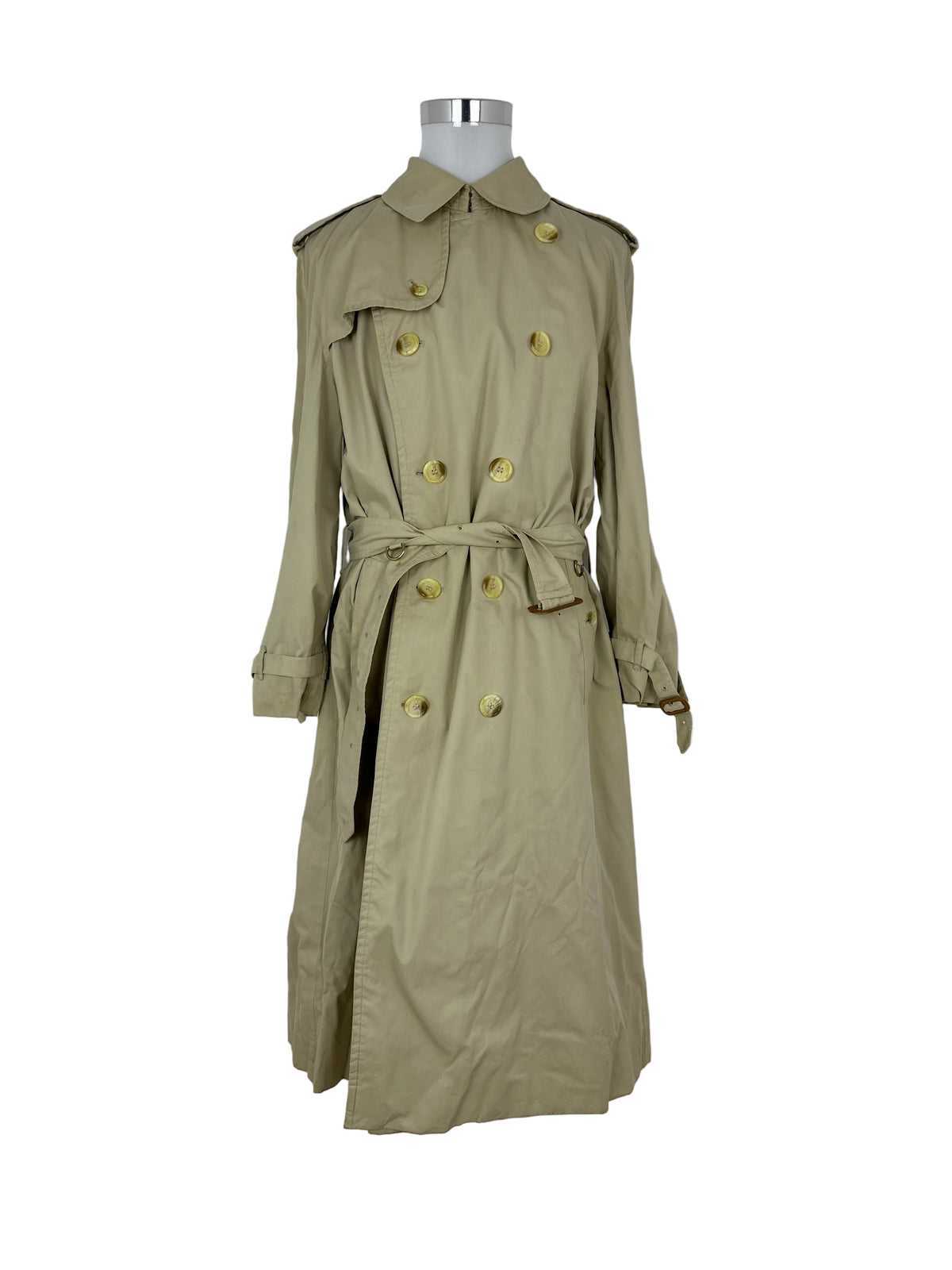 Vintage Burberry Trench Coat Creme Size 56 XL