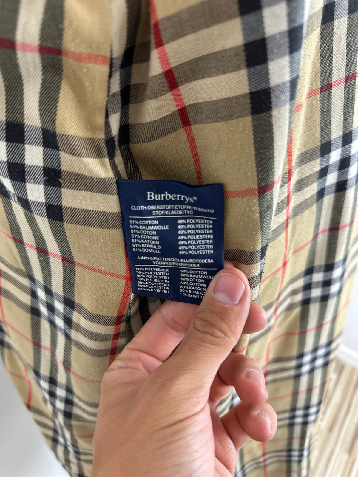 Vintage Burberry Trench Coat Beige Size 16 XL