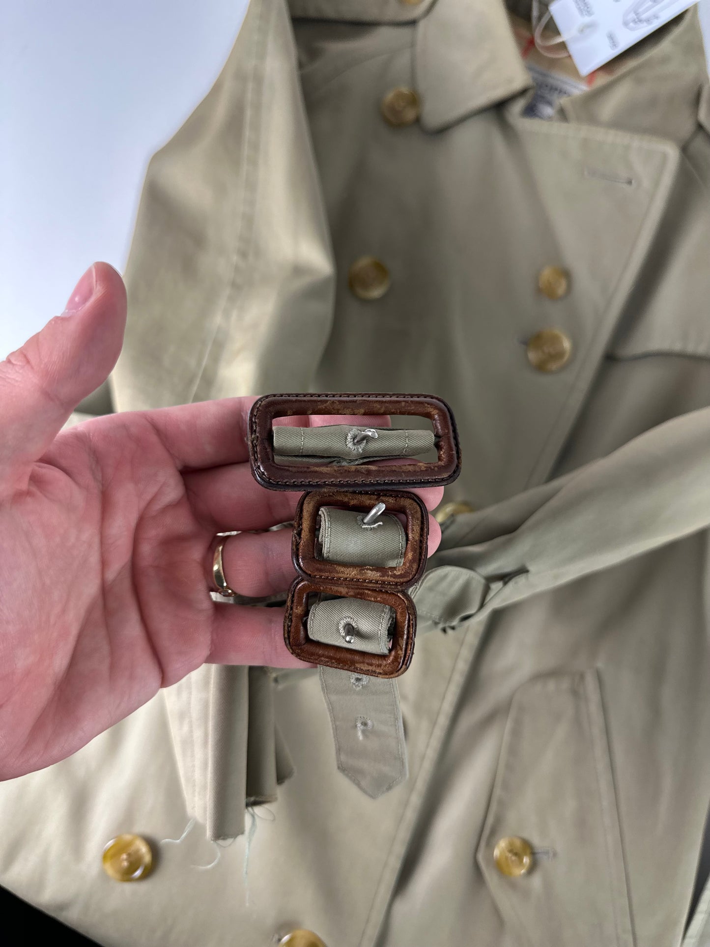 Vintage Burberry Trench Coat Size 8 XS