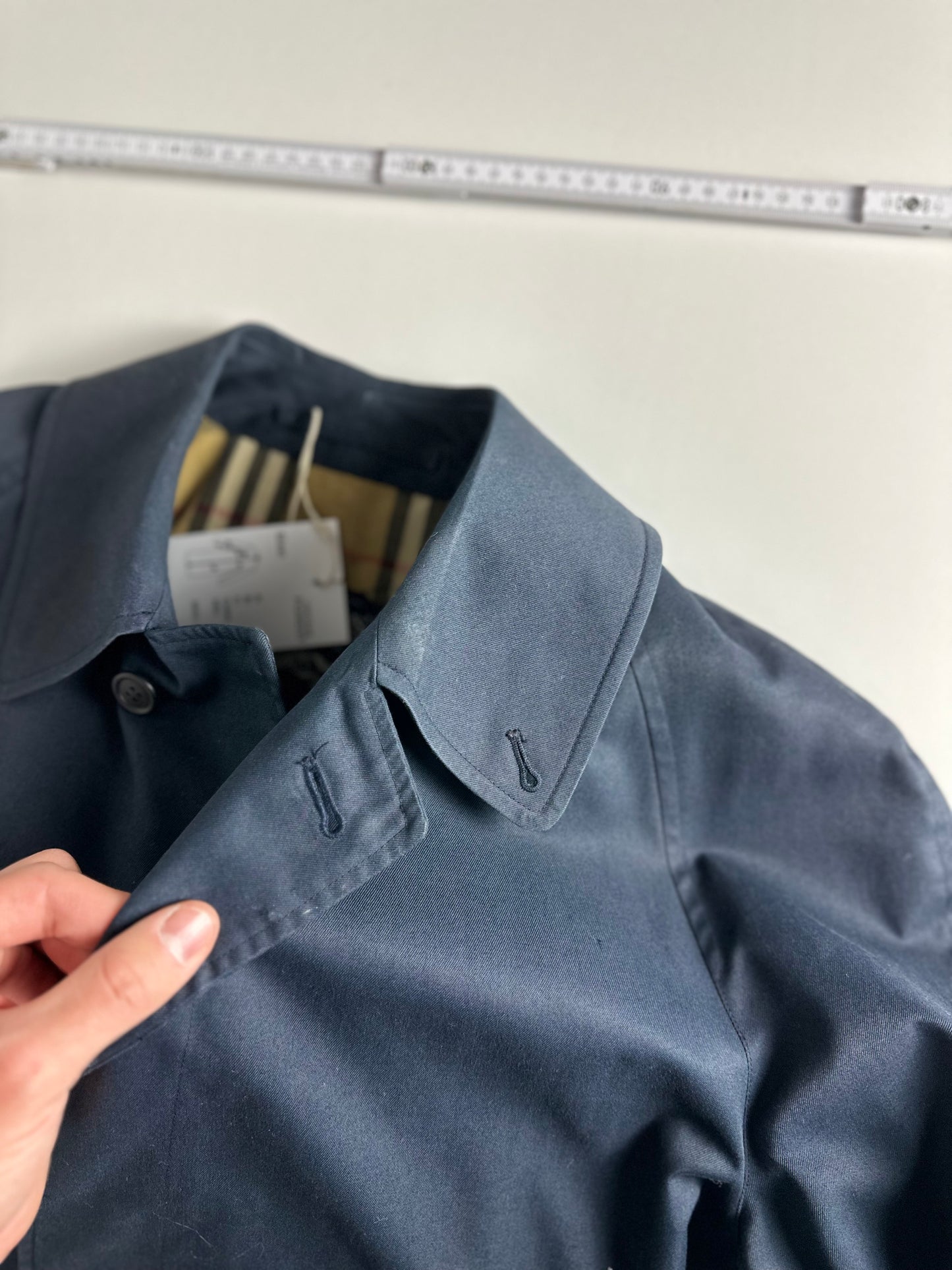 Vintage Burberry Car Coat Navy Size 48 M