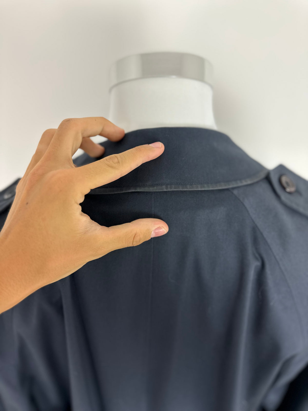 Vintage Burberry Trench Coat Navy Size 60 XXXL
