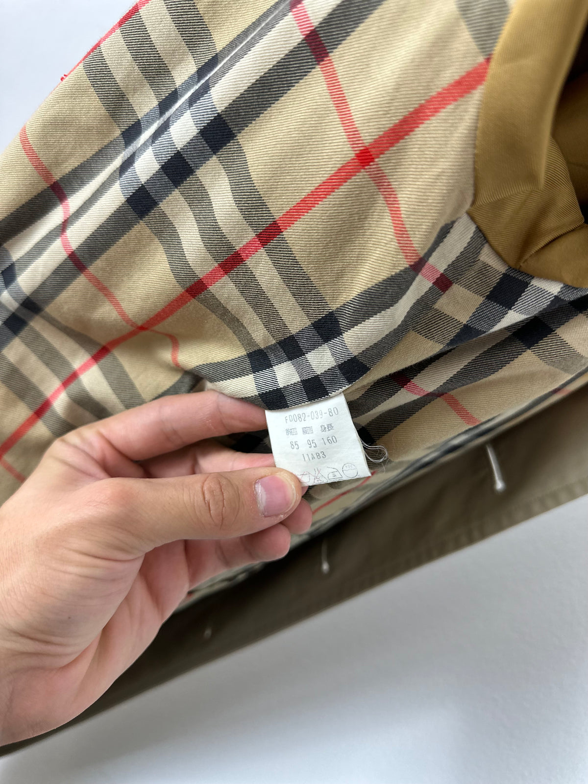 Vintage Burberry Trench Coat Creme Size 12 M
