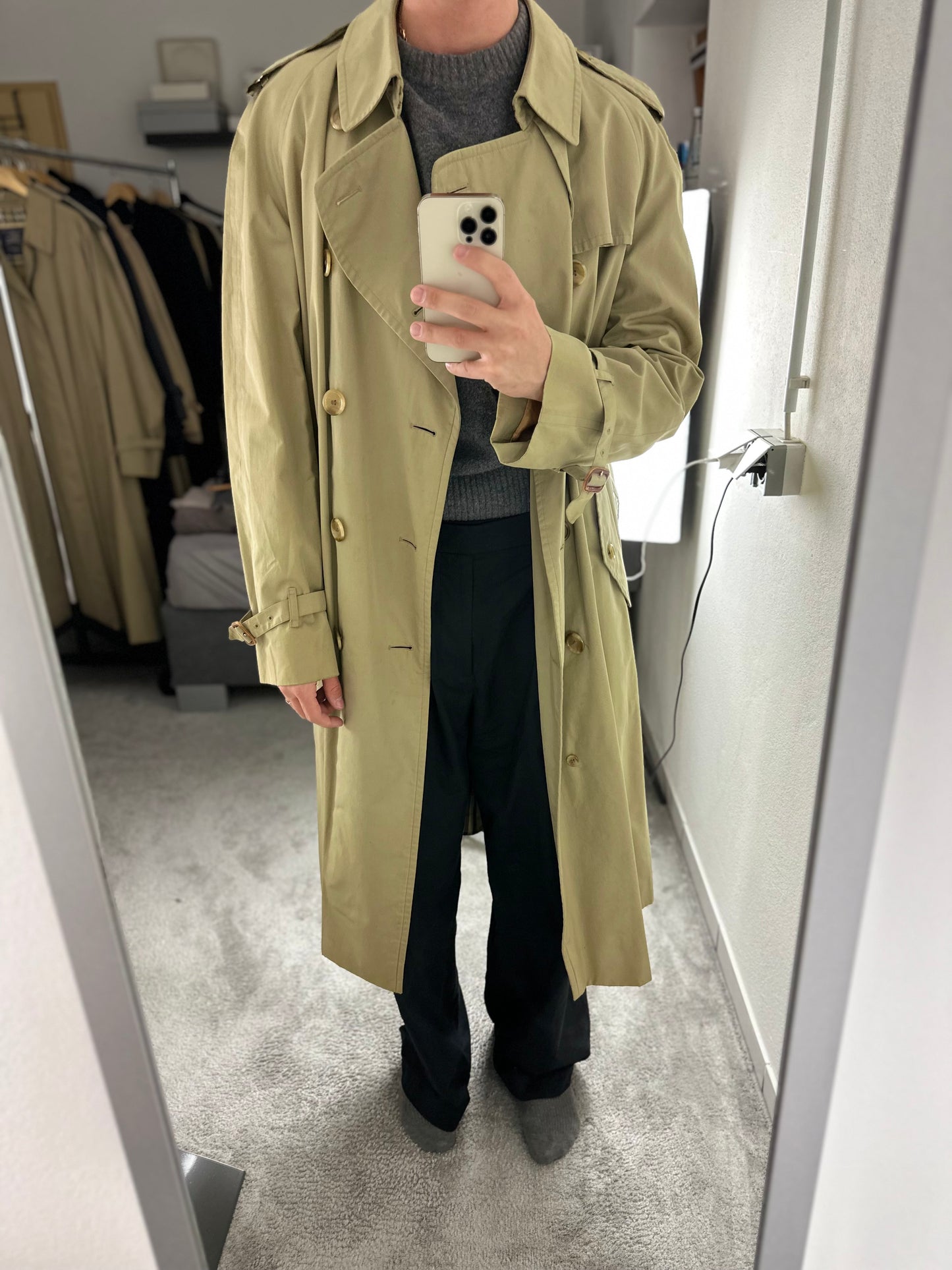Vintage Burberry Trench Coat Size 54 XL