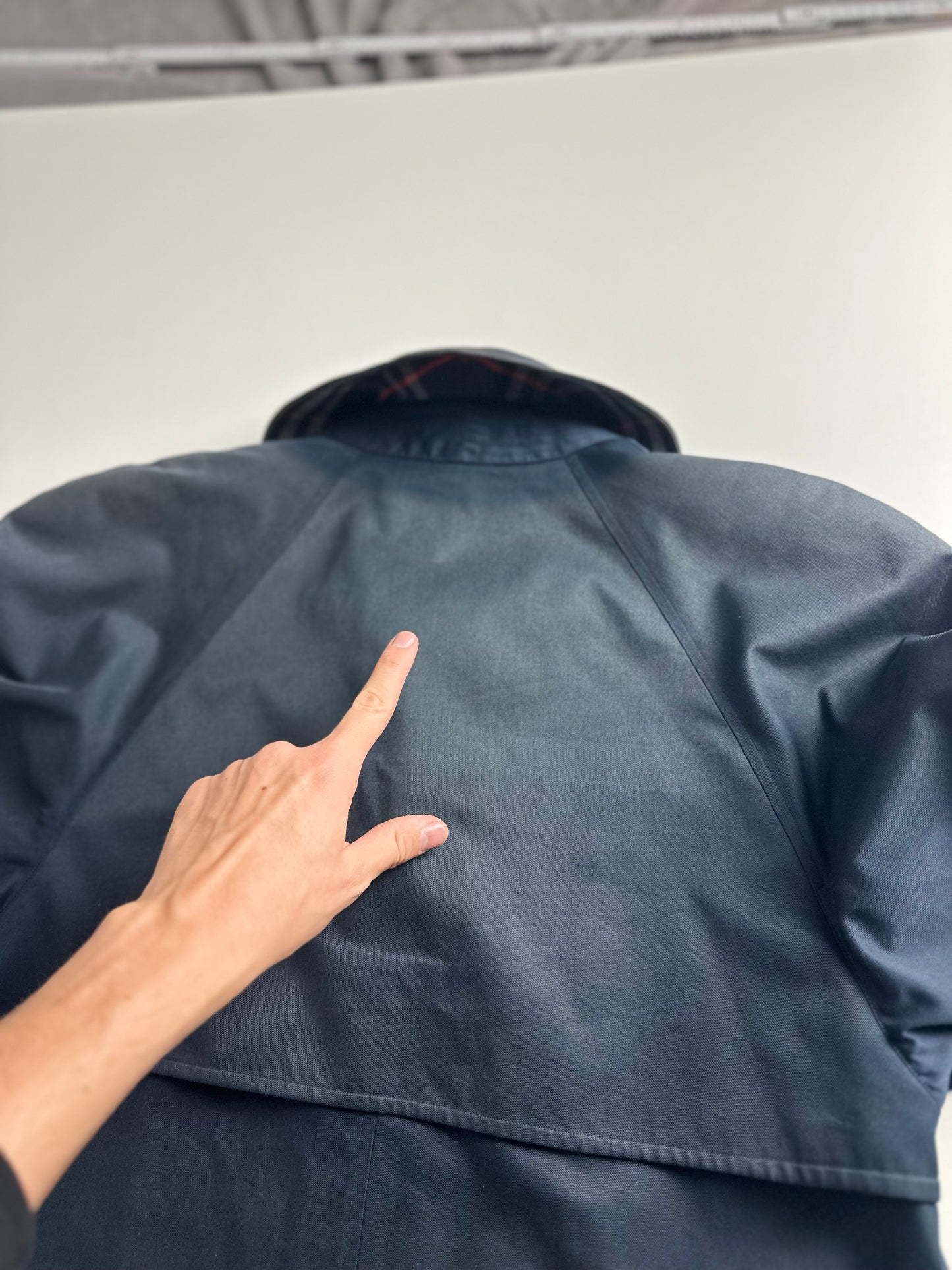 Vintage Burberry Car Coat Navy Size 10 S