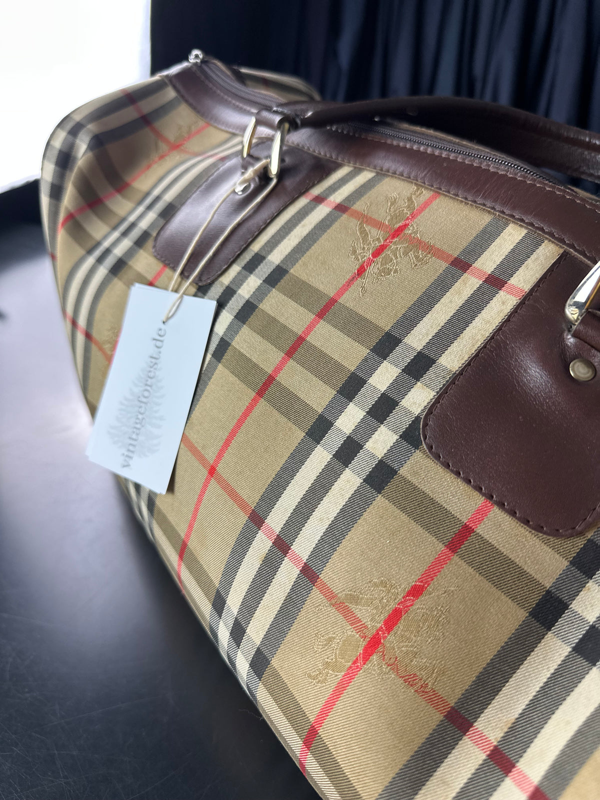 Vintage Burberry Nova Check Boston Bag